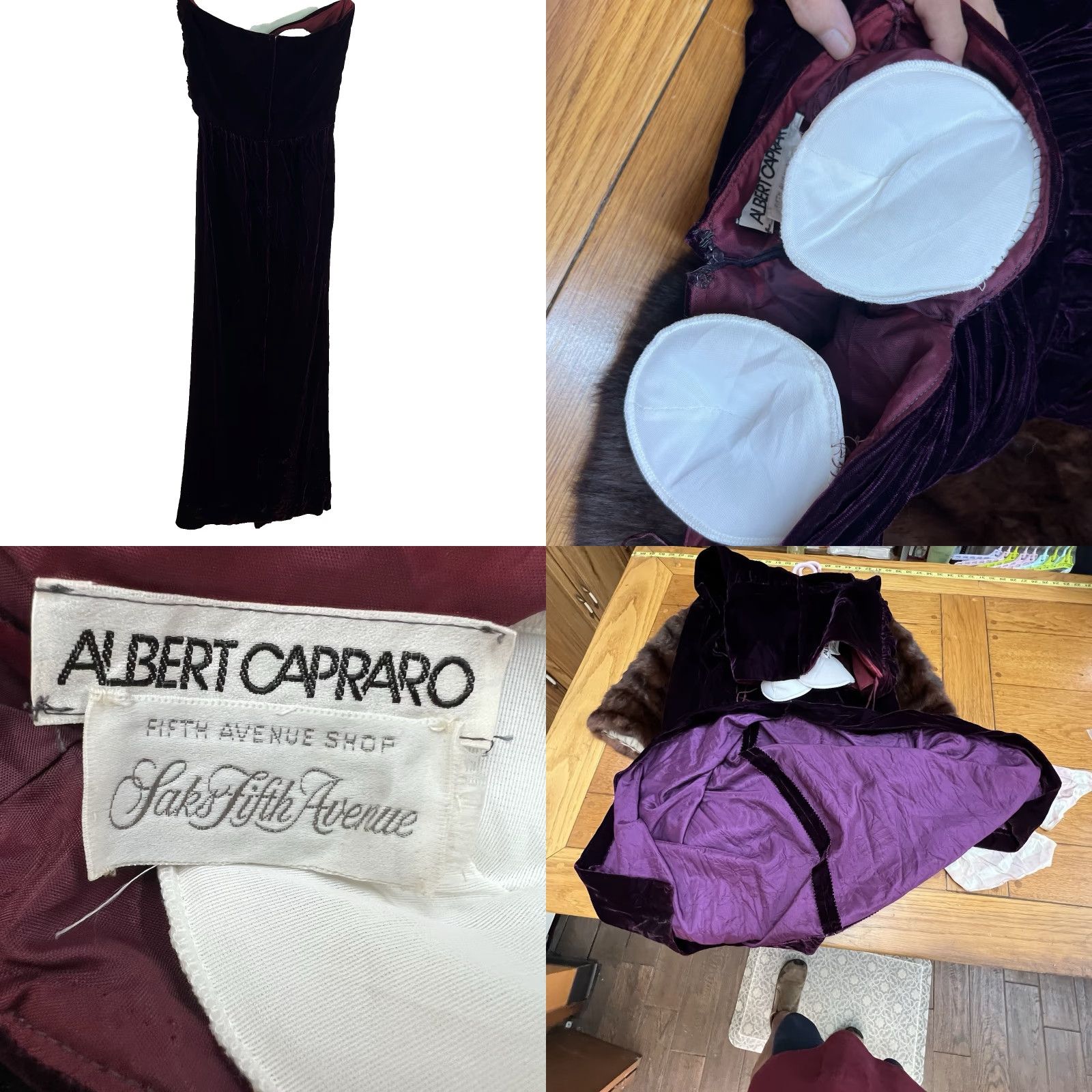 Vintage VINTAGE Albert Capraro Red Velvet Sleeveless Gown Size 8 Formal Dress Womens Size M / US 6-8 / IT 42-44 - 8 Thumbnail