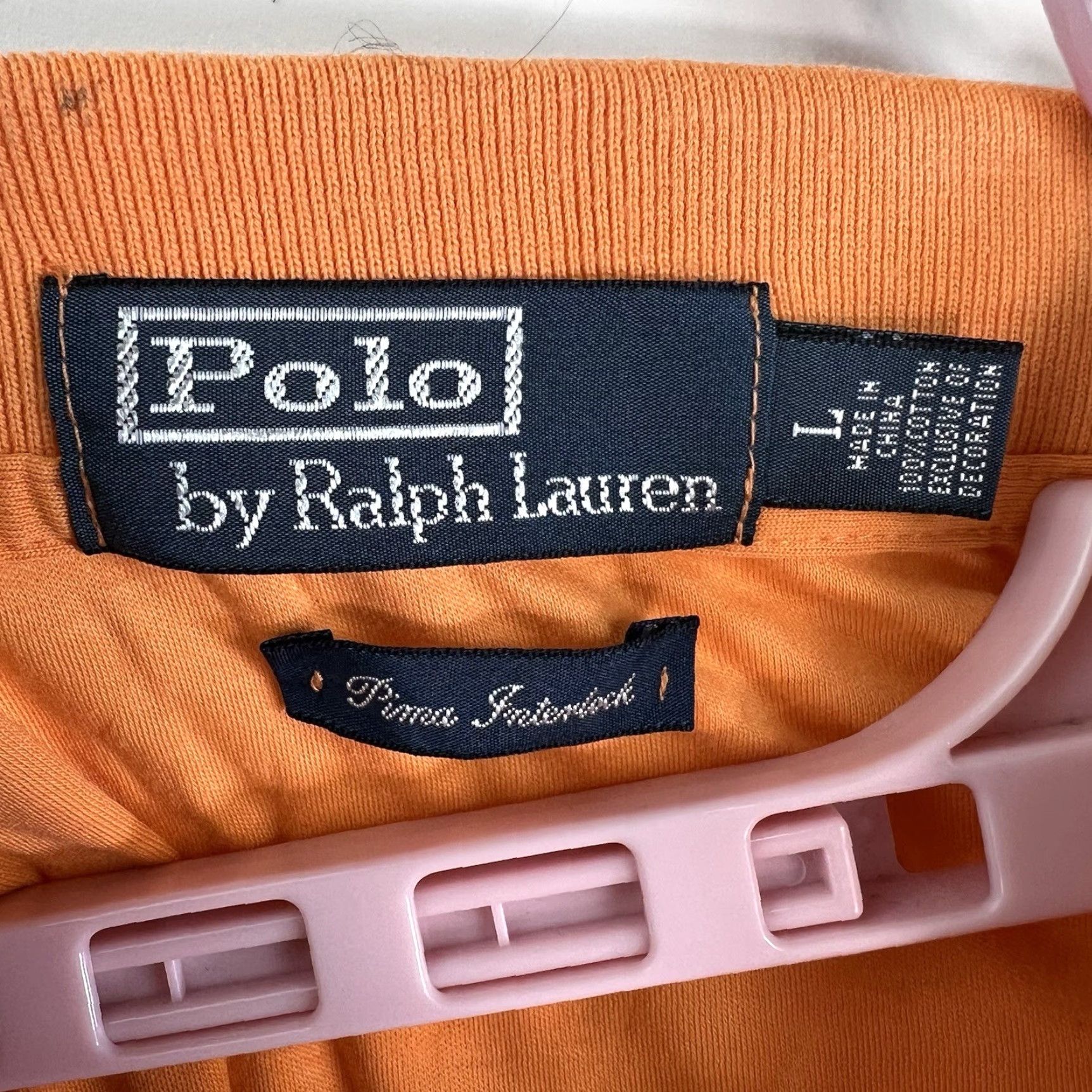 Ralph Lauren Ralph Lauren Pima Interlock Cotton Polo Shirt Mens Size L Short Sleeve Orange Polo Shirt Interlock Cotton Pima Size US L / EU 52-54 / 3 - 5 Thumbnail