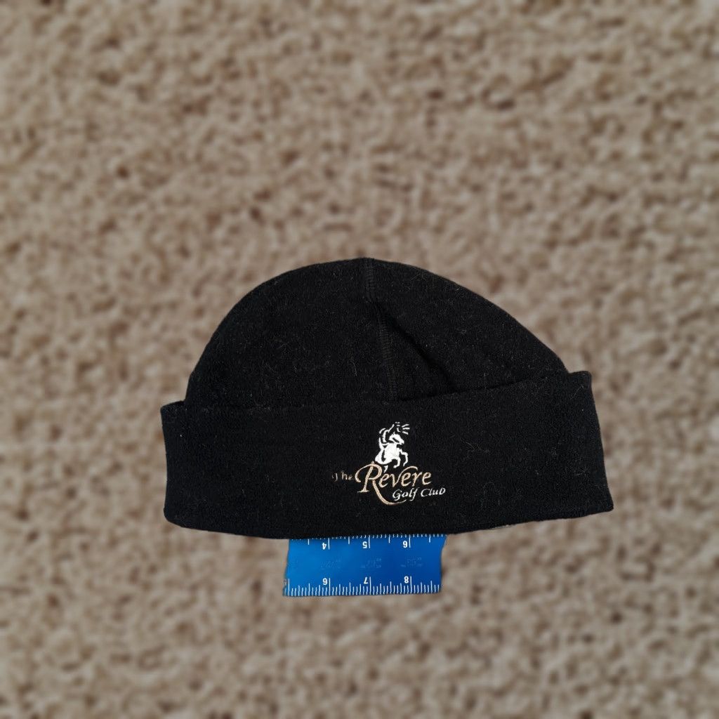 Vintage Ahead Headgear Beanie Adult One Size Black Knit 100% Poly Fleece The Revere Golf Club Size US M / EU 48-50 / 2 - 1 Thumbnail
