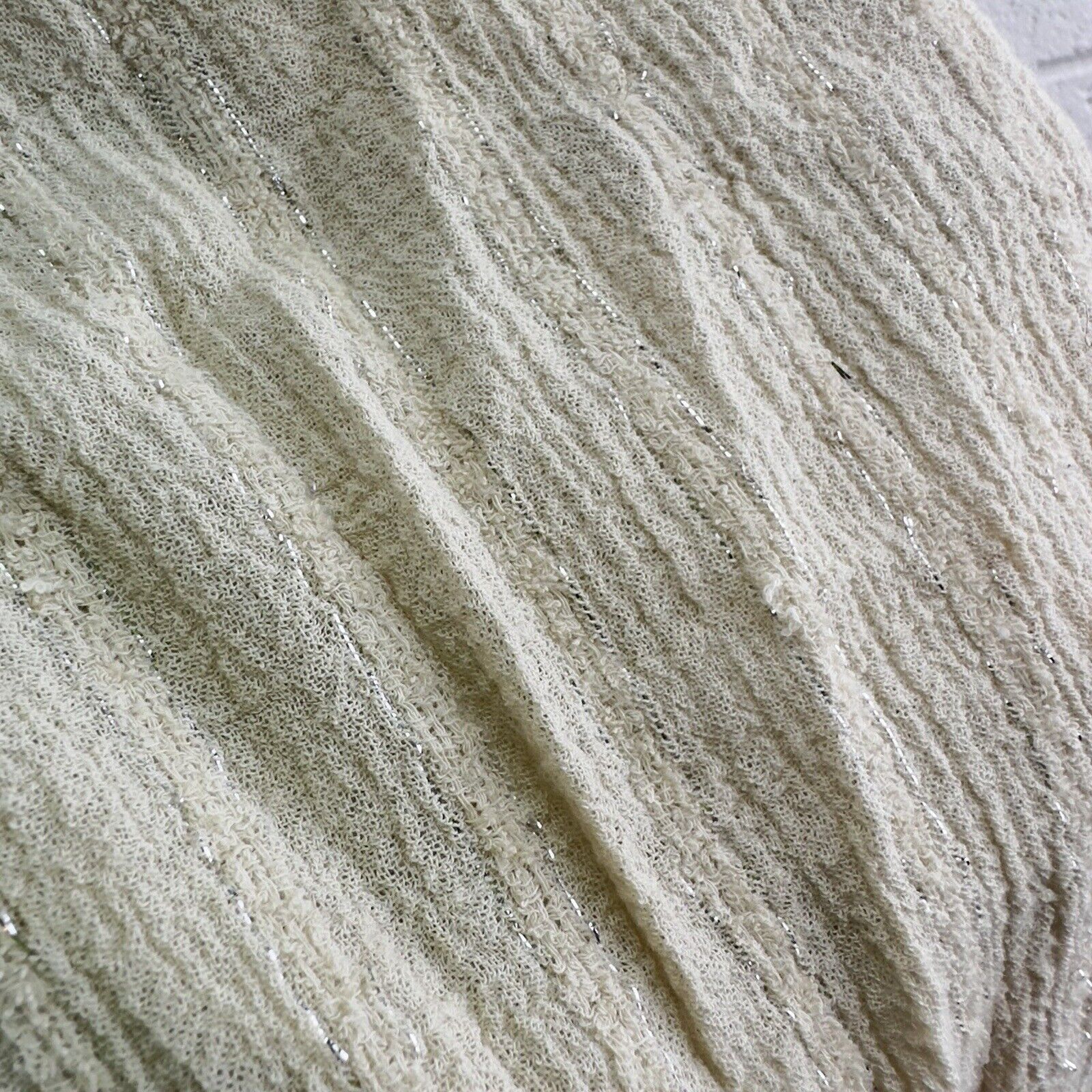 Other Anaak Cream Ivory Beige Cotton Pants, Size 2, w/lurex, 28x27 Size 26" / US 2 / IT 38 - 5 Thumbnail