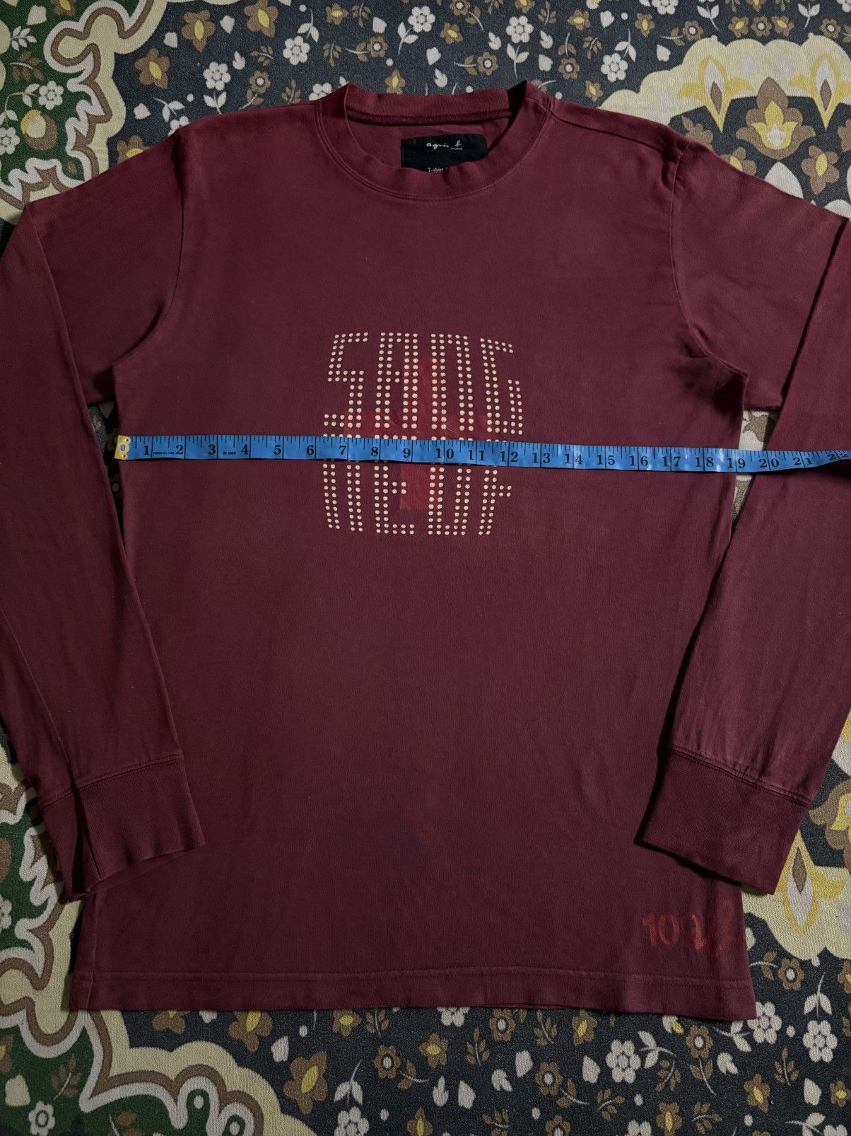 agnes b. 🔥RARE🔥🔥agnes b. SANG NEUF Maroon Color Long Sleeve T-Shirt Size US M / EU 48-50 / 2 - 10 Thumbnail