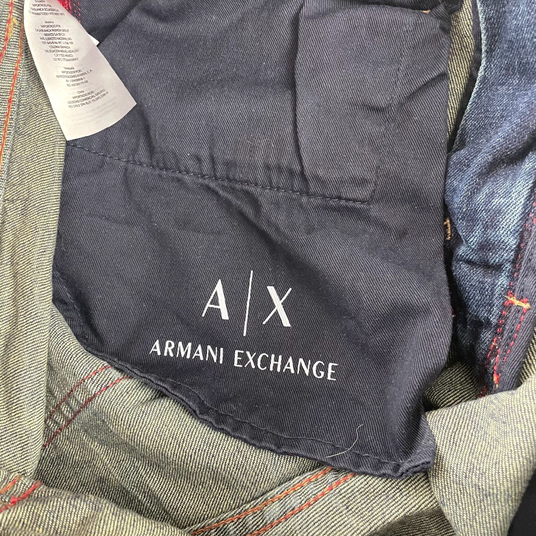 Armani Exchange Armani Exchange Jeans Men 31x32 Blue Paint Splatter Slim Fit Designer NWT Size US 31 - 5 Thumbnail