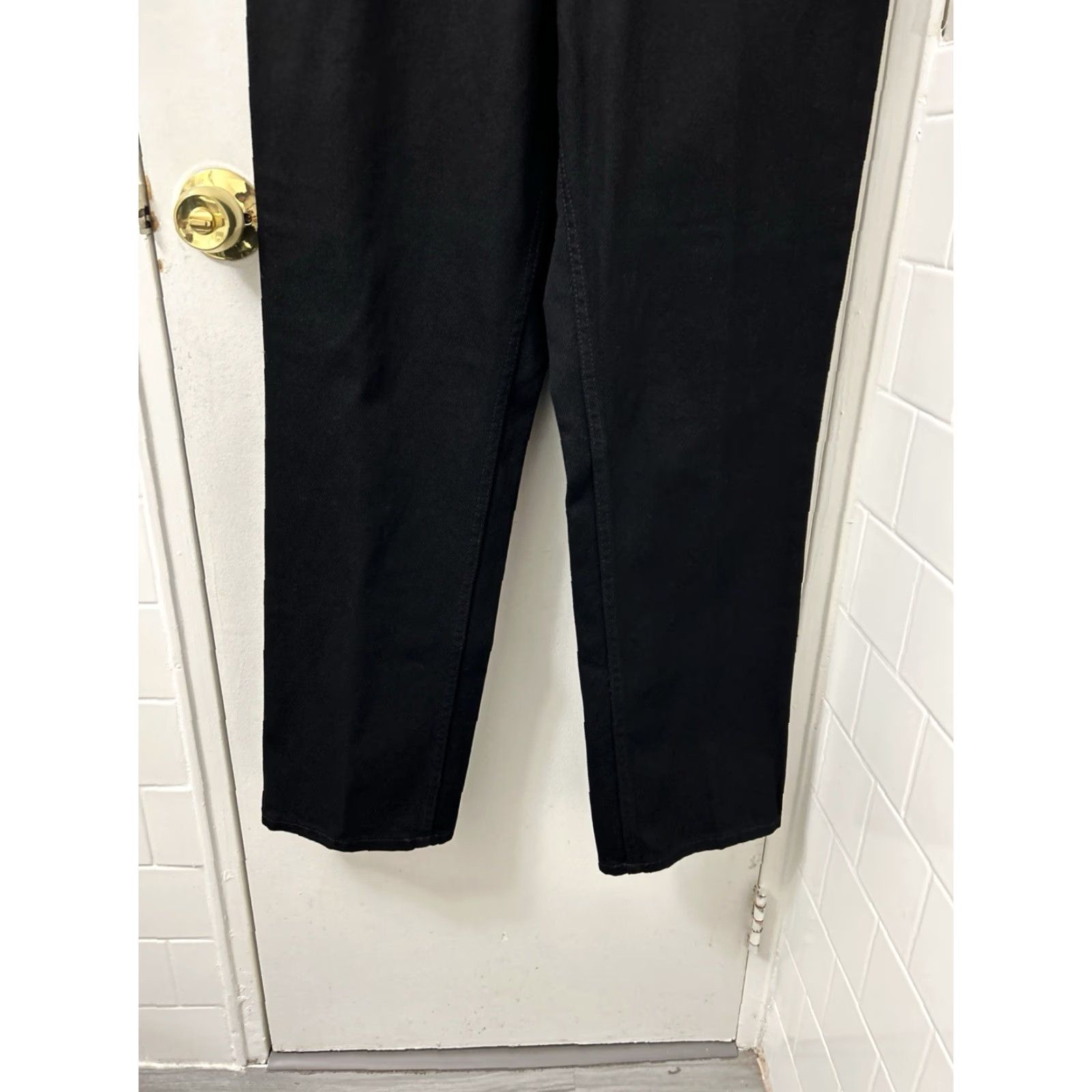 Vintage L.L. Bean Jeans Womens 12x32 Black Double L Straight Leg 100% Cotton NWT Denim Zipper Button Five-Pocket Modern Classic Jeans Mens Women? Size 34" / US 12 / IT 48 - 3 Thumbnail
