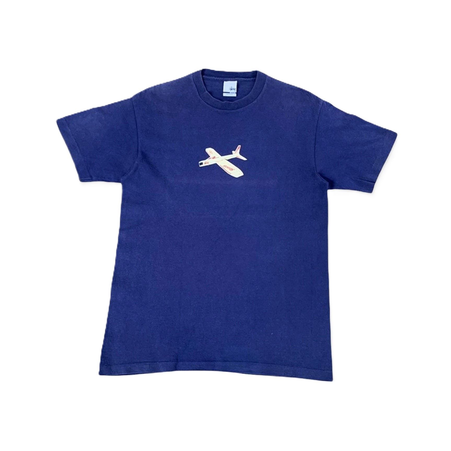 Stussy Vintage 90s Stüssy Glider Airplane Logo T-Shirt Size US M / EU 48-50 / 2 - 1 Thumbnail