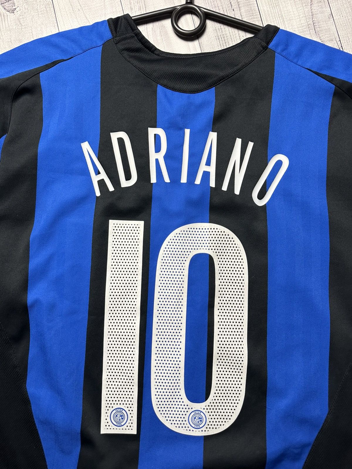 Nike × Vintage Vintage Nike Inter Milan soccer jersey 10 Adriano rare XL Size US XL / EU 56 / 4 - 3 Thumbnail