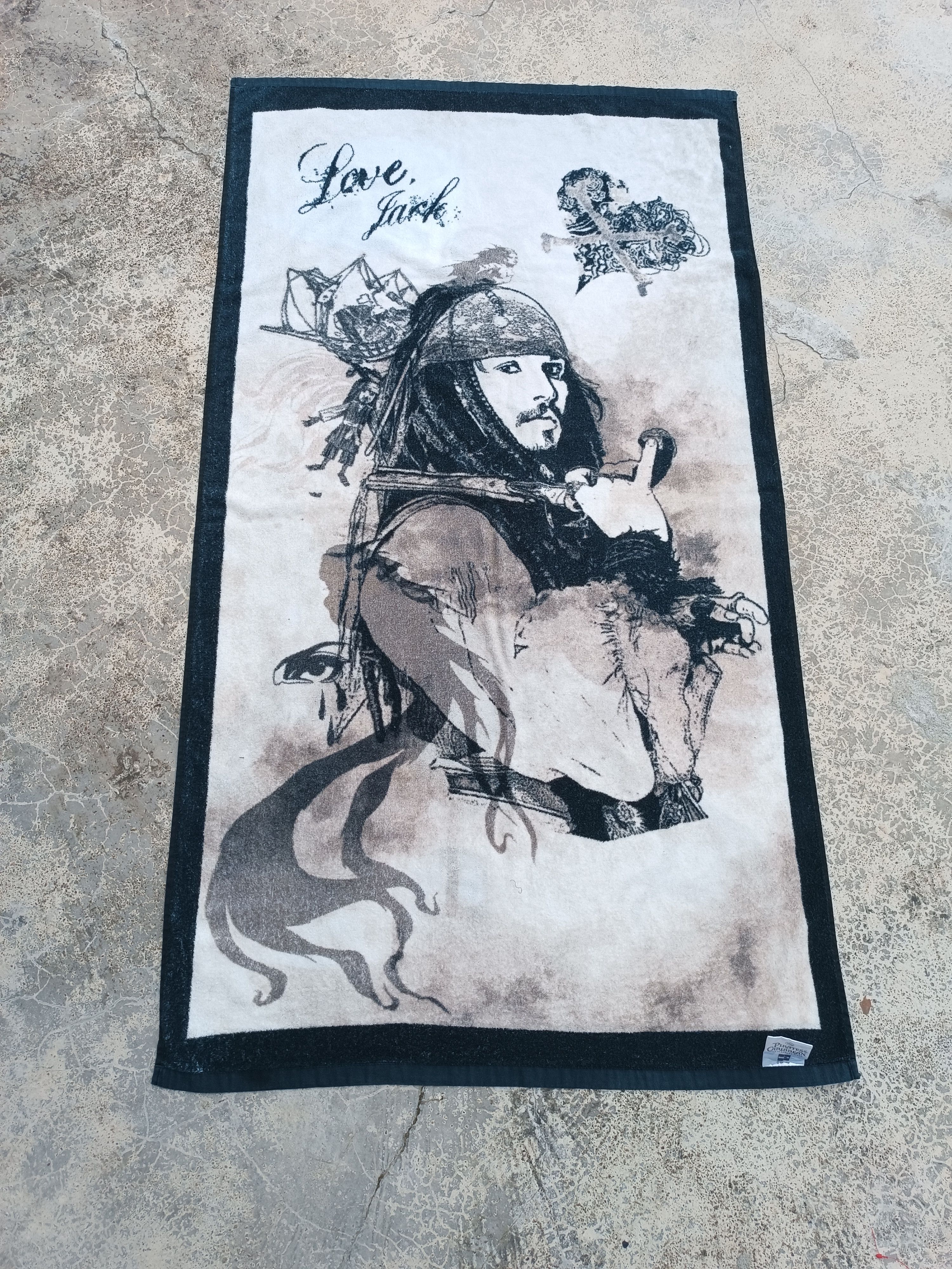 Disney Vintage Disney's Pirates of the Caribbean Beach Towel Size ONE SIZE - 4 Thumbnail