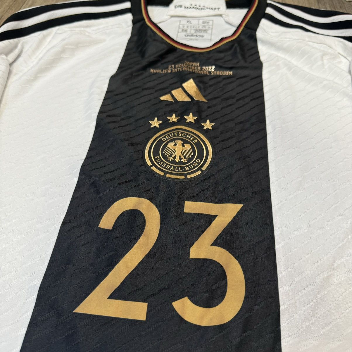 Adidas Germany WC2022 player issue home shirt #23 Schlotterbeck Size US XL / EU 56 / 4 - 3 Thumbnail