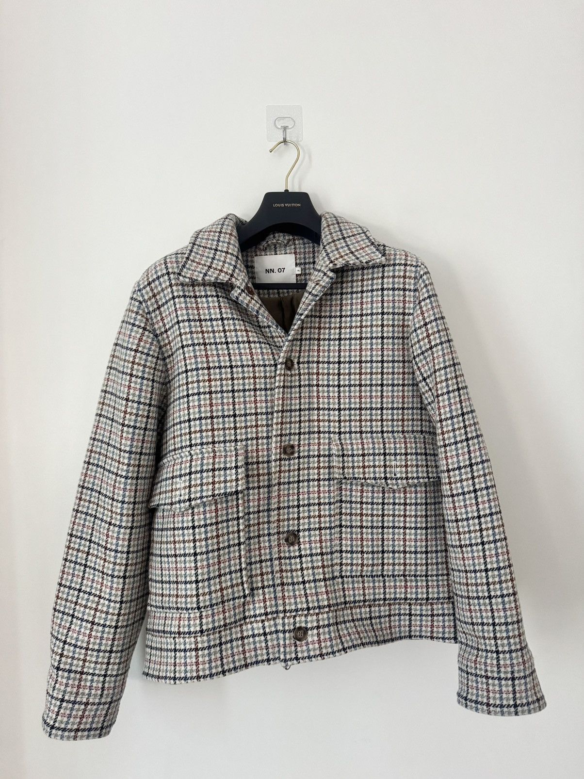 NN07 NN07 Julius 8005 Wool Blend Plaid Shirt Jacket Off White XL Size US XL / EU 56 / 4 - 1 Thumbnail