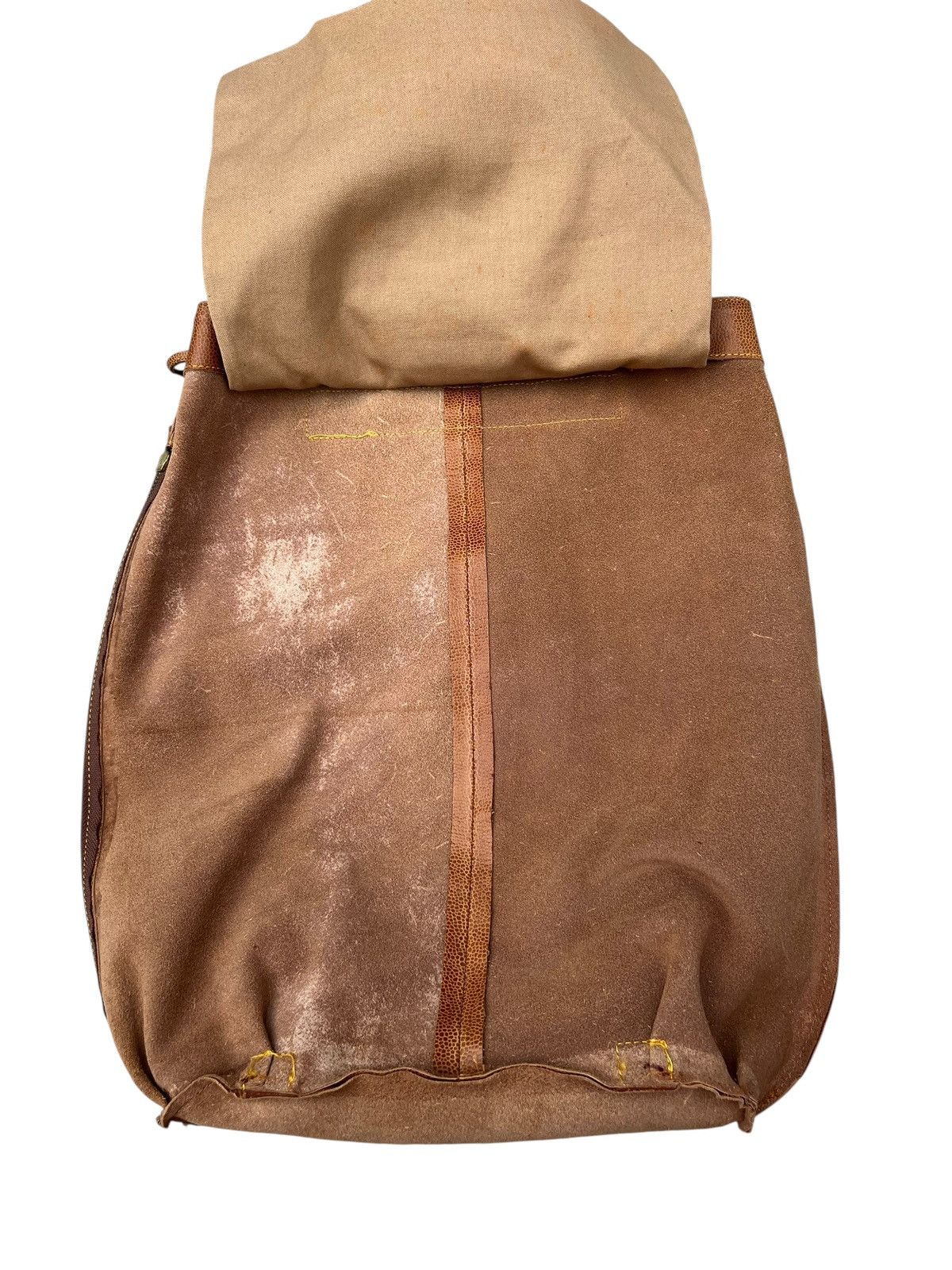 Leather Vintage L’ Homme Femme Leather Backpack Bag Size ONE SIZE - 23 Thumbnail