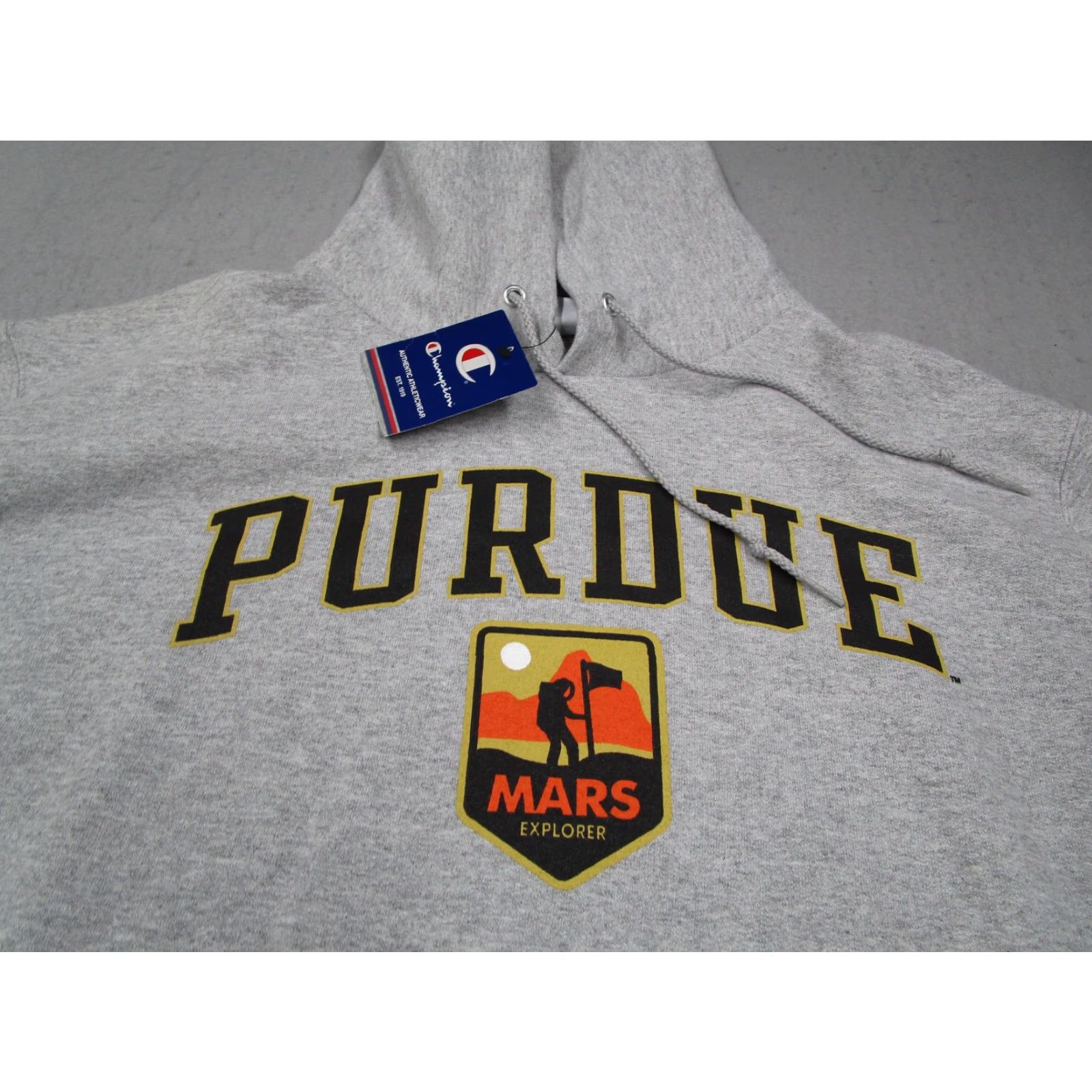 Champion Champion Purdue Hoodie Mens Medium Gray Space NASA Mars Explorer Cradle Astronauts Size US M / EU 48-50 / 2 - 2 Thumbnail