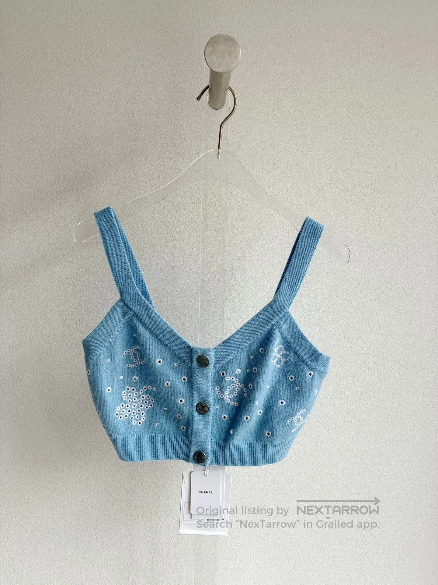 Chanel Chanel 23P Blue Knit Vest. Size XXS / US 00 / IT 34 - 2 Thumbnail