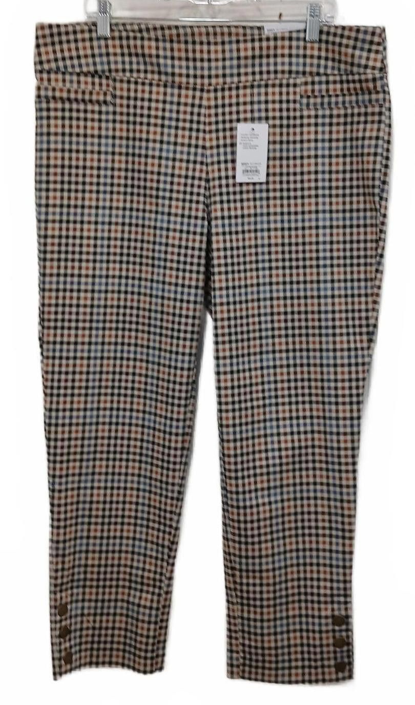 Croft & Barrow NWT Croft & Barrow Checkered Ankle Pants Women's 18 Size 40" / US 18 - 1 Thumbnail