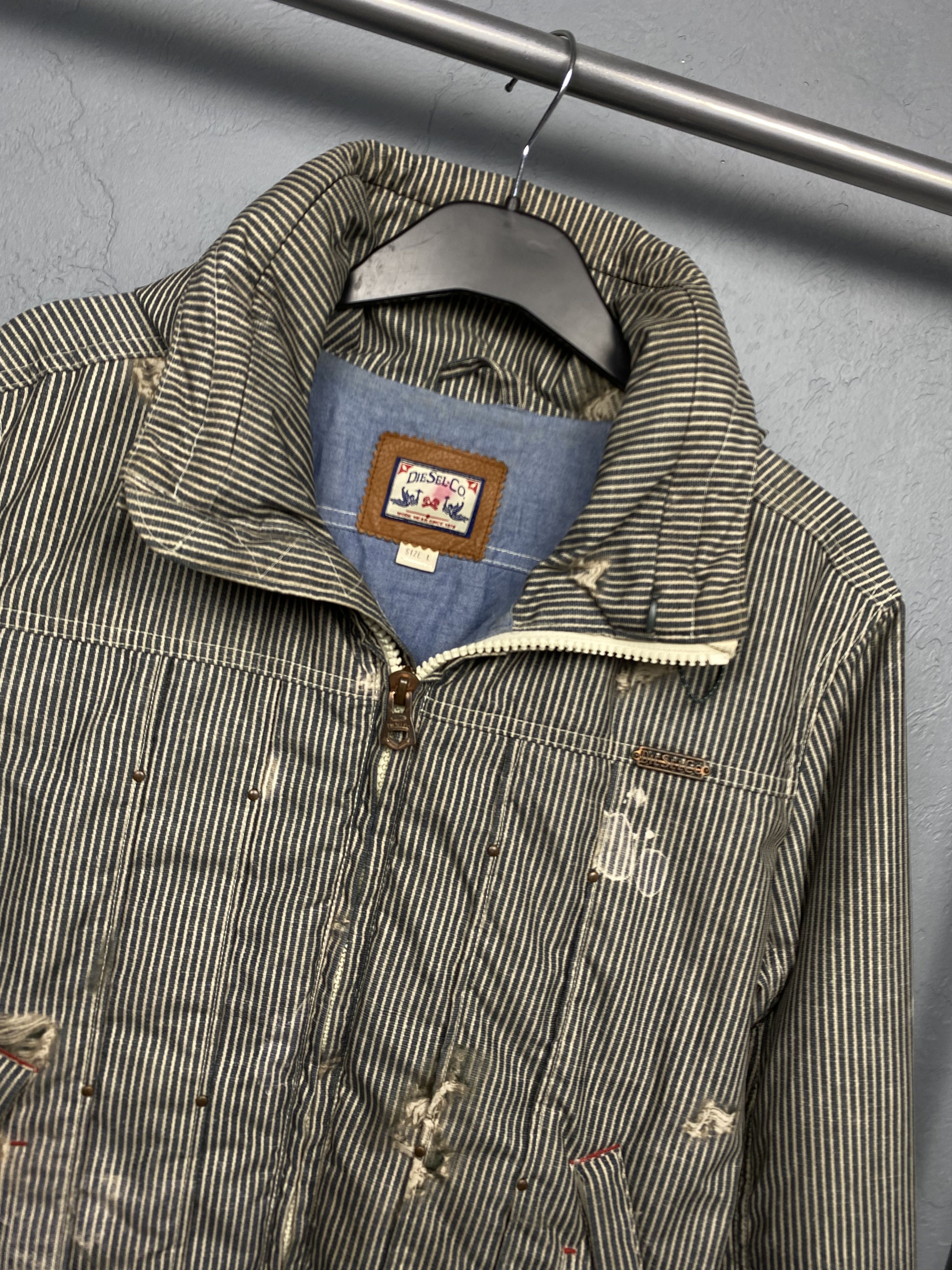 Diesel Diesel Vintage Mens Distressed Print Jacket Size US L / EU 52-54 / 3 - 2 Thumbnail