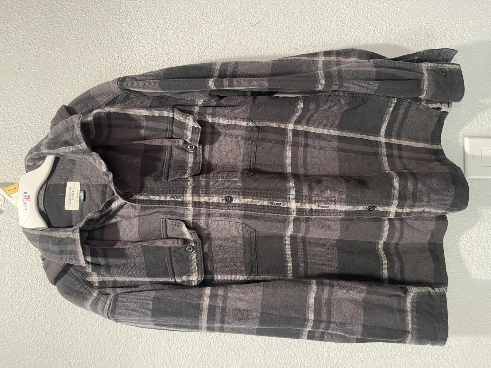 American Eagle Outfitters American Eagle Men's Flannel Shirt Jacket S w Removable Hood Size US S / EU 44-46 / 1 - 1 Thumbnail