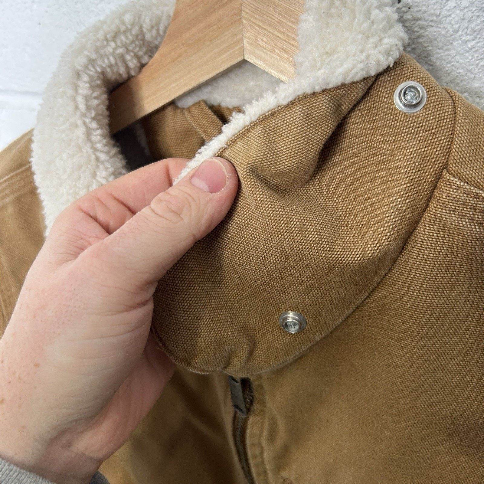Carhartt Carhartt Sherpa-Lined Wildwood Jacket “Brown” Size L / US 10 / IT 46 - 16 Thumbnail