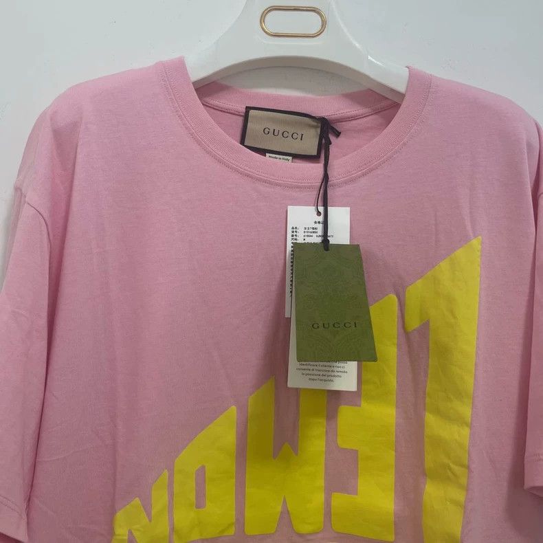 Gucci Gucci Pink lemon short-sleeved T-shirt 2503-Nextarrow Size US M / EU 48-50 / 2 - 3 Thumbnail