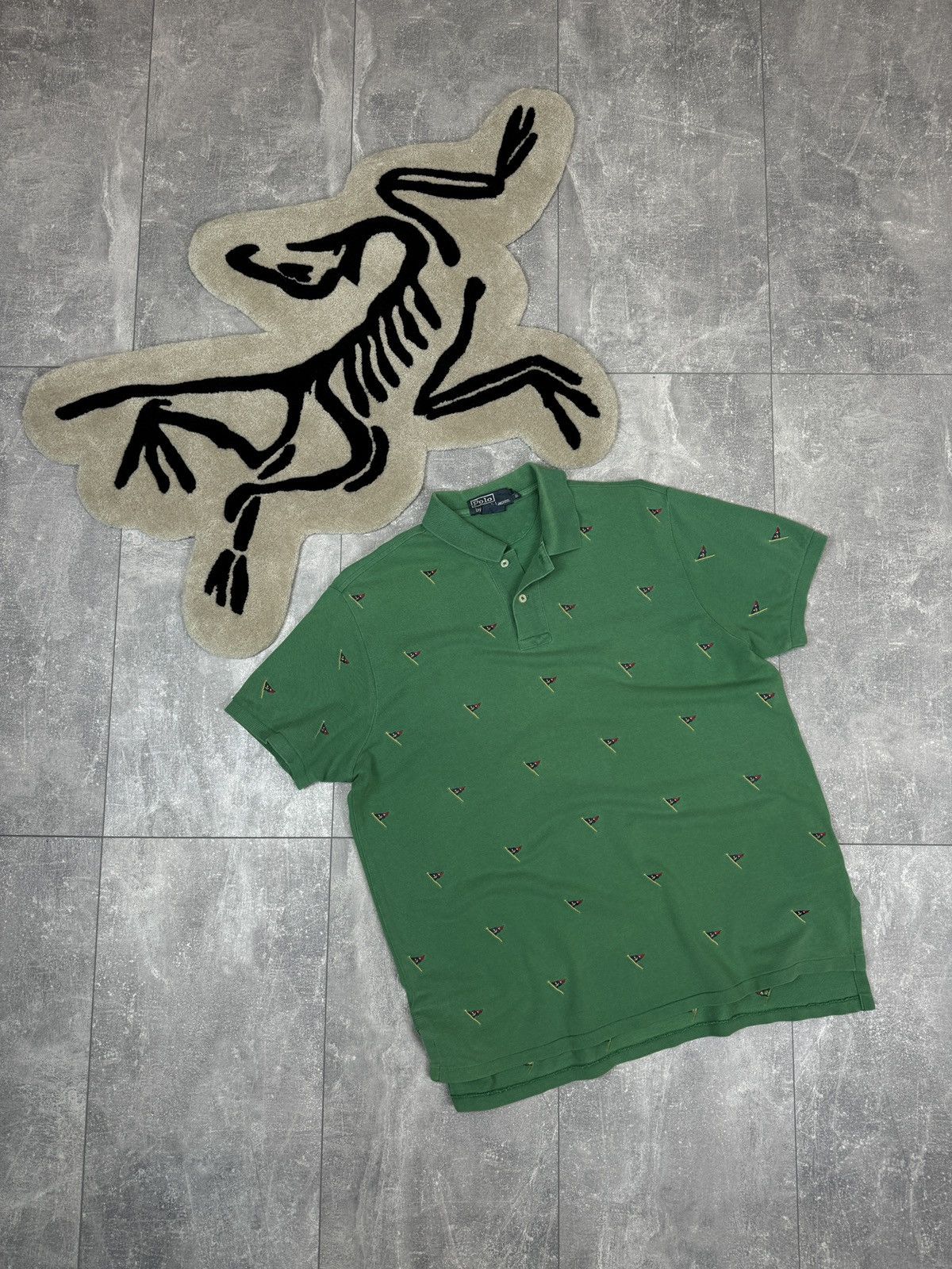 Polo Ralph Lauren × Vintage Mens Vintage Polo Ralph Lauren Polos monogram T-shirt tee Size US L / EU 52-54 / 3 - 1 Thumbnail