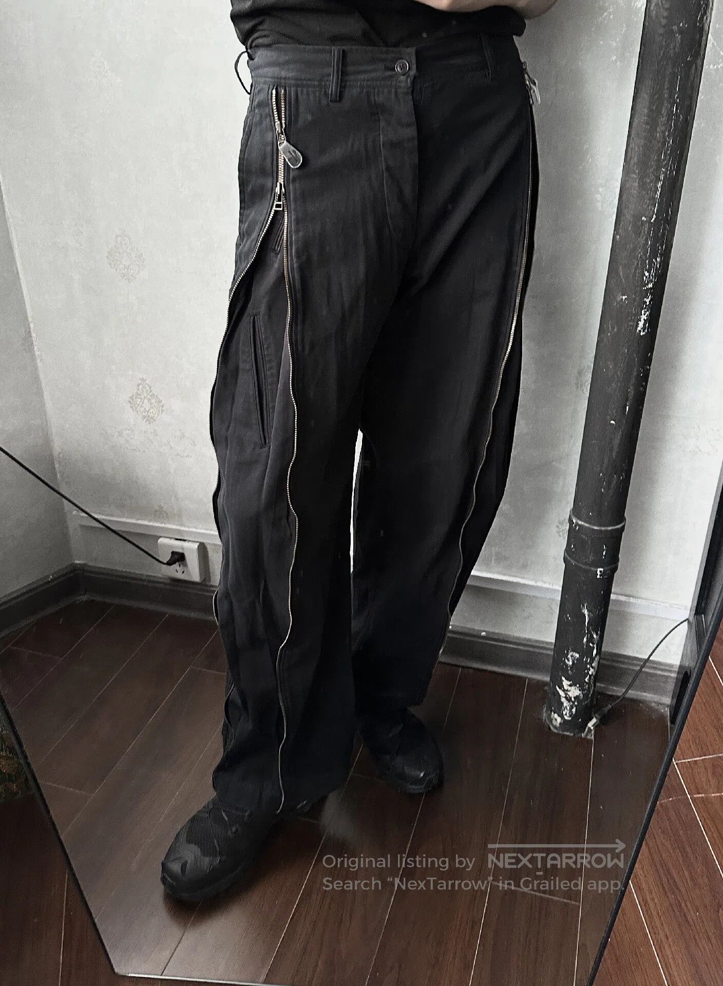 Issey Miyake Issey Miyake sizexl 00s Double-zipper long pants| Size US 40 / EU 56 - 3 Thumbnail