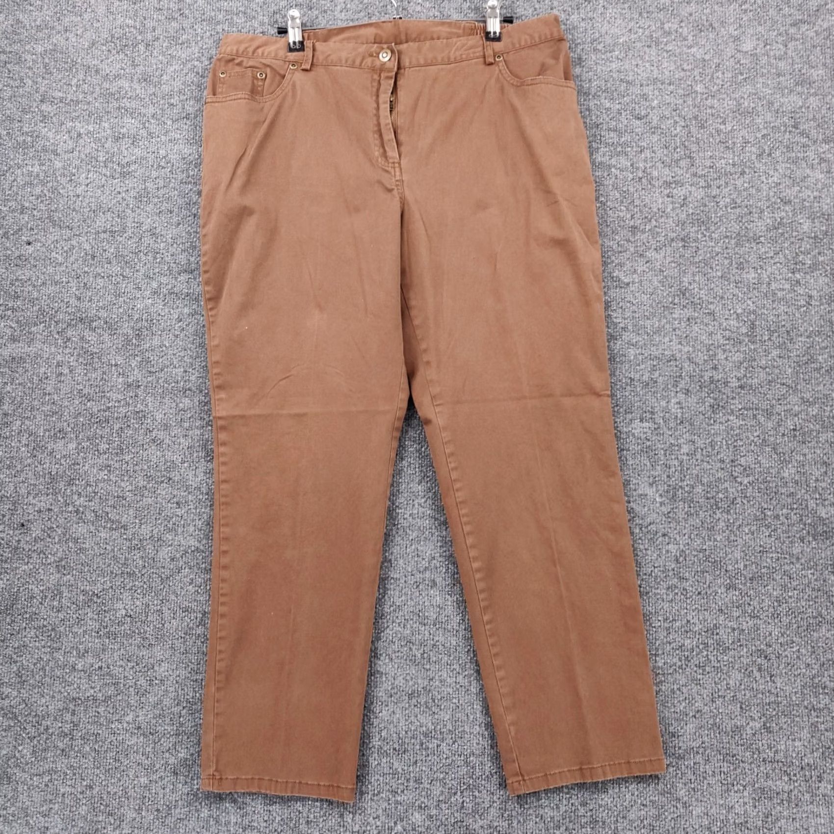 Vintage Ruby Rd. Jeans Womens 14P Petite Mid Rise Cropped Medium Wash Brown Denim Jeans Size 36" / US 14 / IT 50 - 2 Thumbnail
