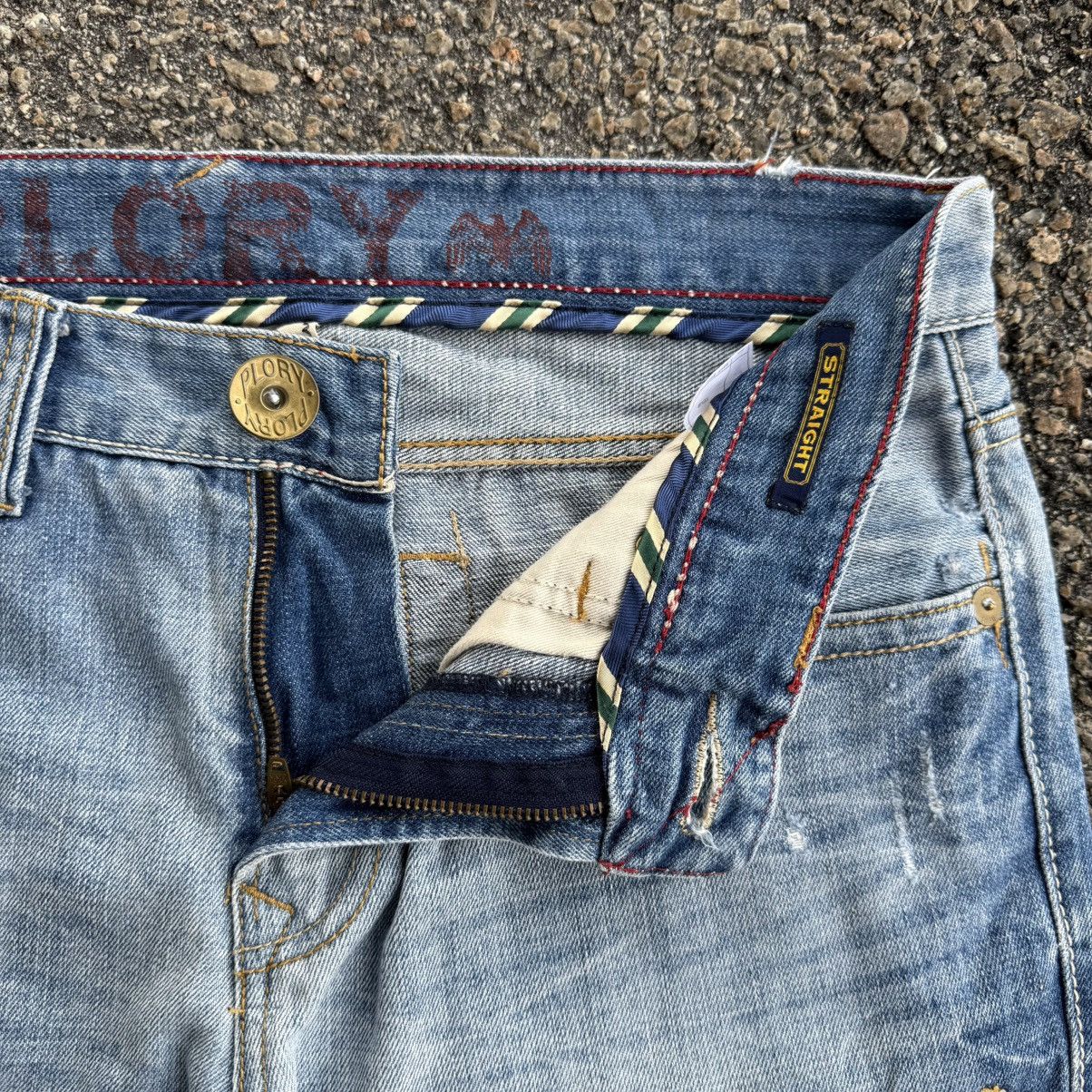 Japanese Brand VINTAGE PLORY CLUB STRAIGHT FADED JEAN DENIM PANTS Size US 34 / EU 50 - 7 Thumbnail