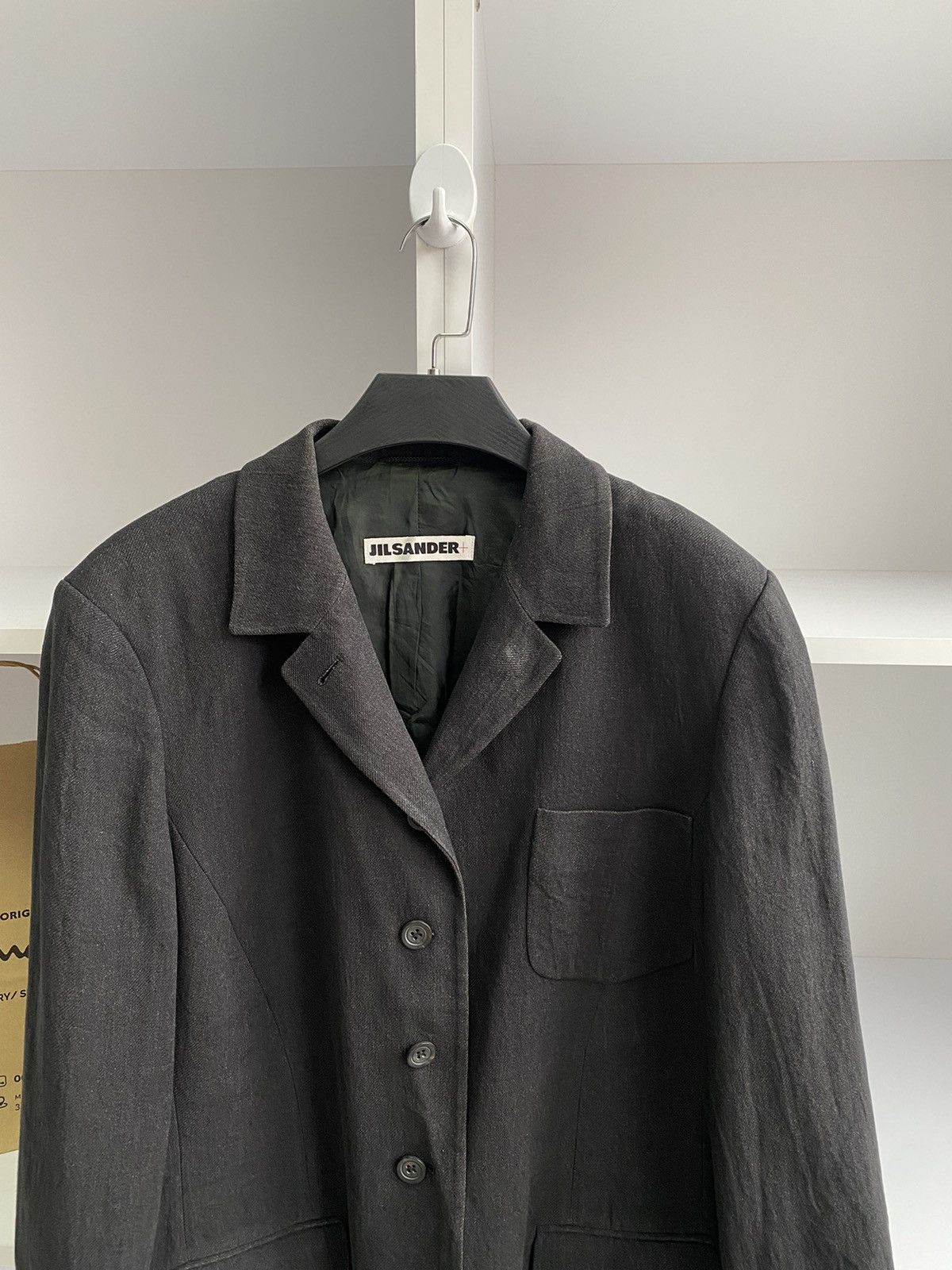 Designer × Jil Sander × Vintage Vintage Jil Sander Women’s Luxury Designer Grey Blazer Size L / US 10 / IT 46 - 6 Thumbnail