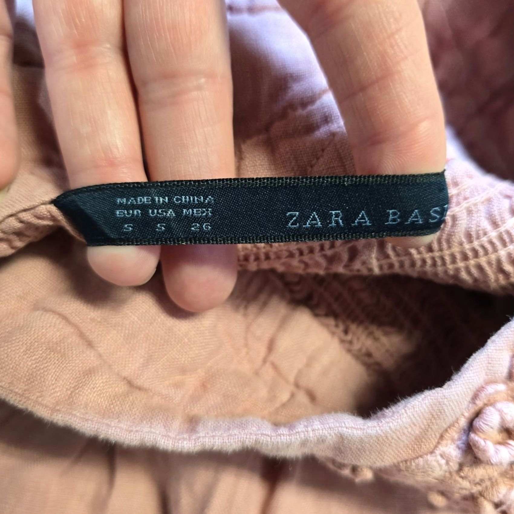Zara Zara Dress Womens Small Pink Linen Sheath Embroidered Casual Beachy Knits? (Note: Original provided no stretch) Size S / US 4 / IT 40 - 4 Thumbnail