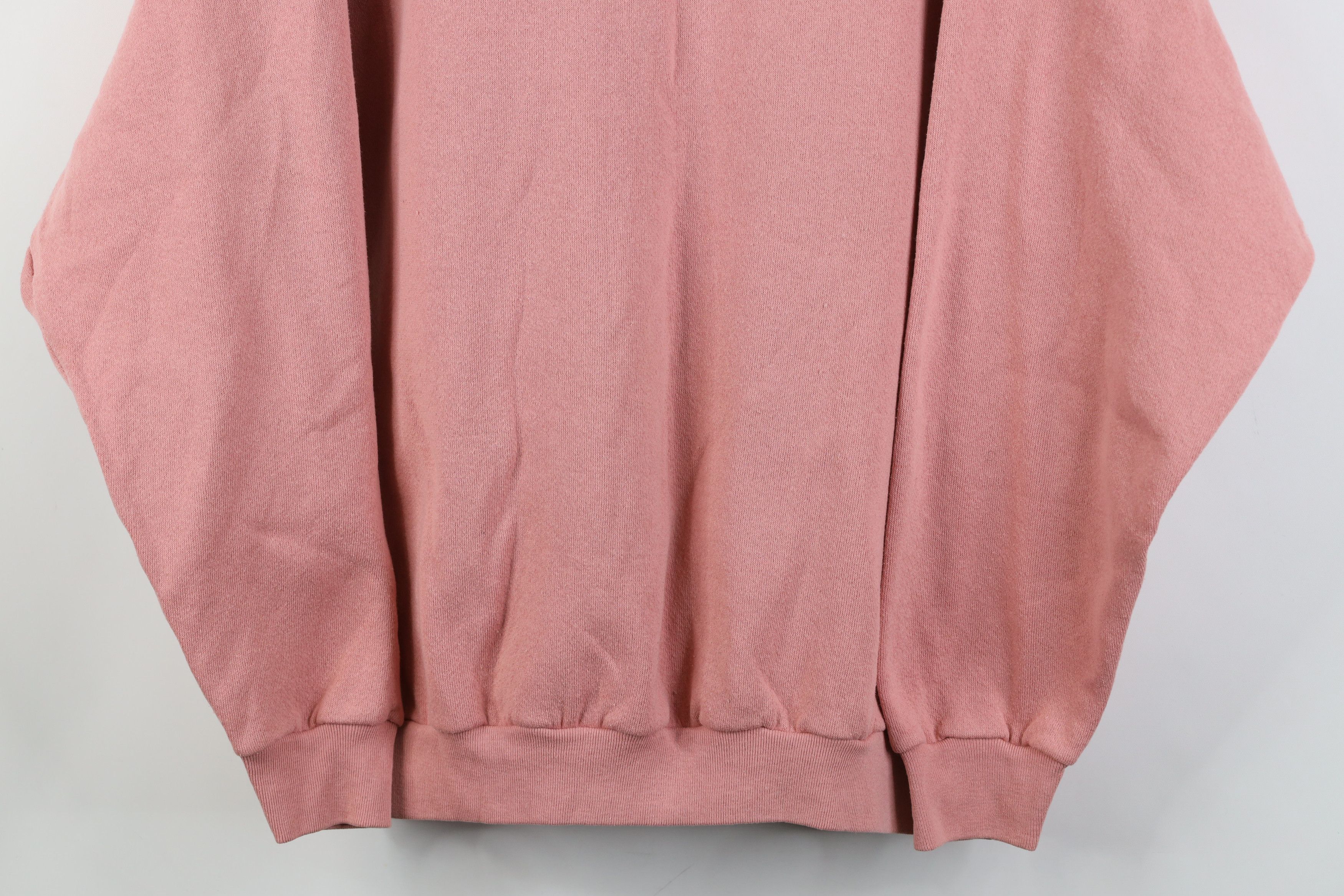 Vintage Vintage 90s Streetwear Blank Crewneck Sweatshirt Light Pink Size US XL / EU 56 / 4 - 3 Thumbnail