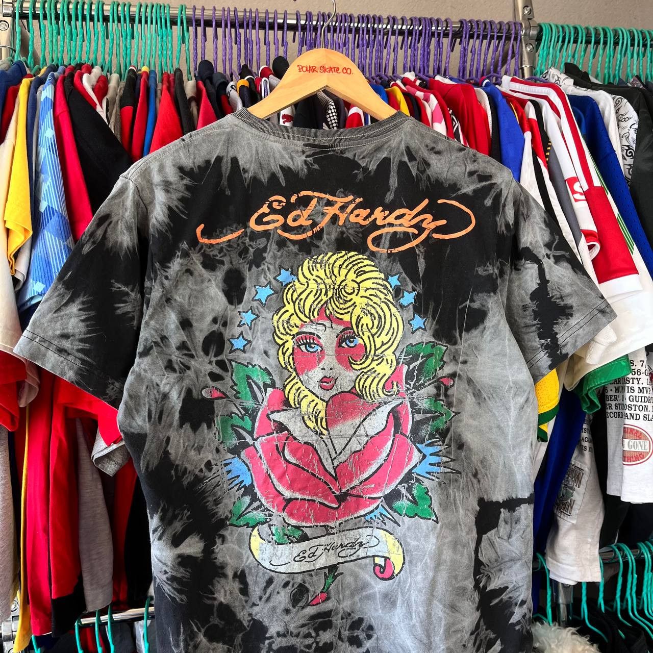 Ed Hardy Ed Hardy `Love kills slowly` Tie-dye Tshirt Size L Size US L / EU 52-54 / 3 - 8 Thumbnail