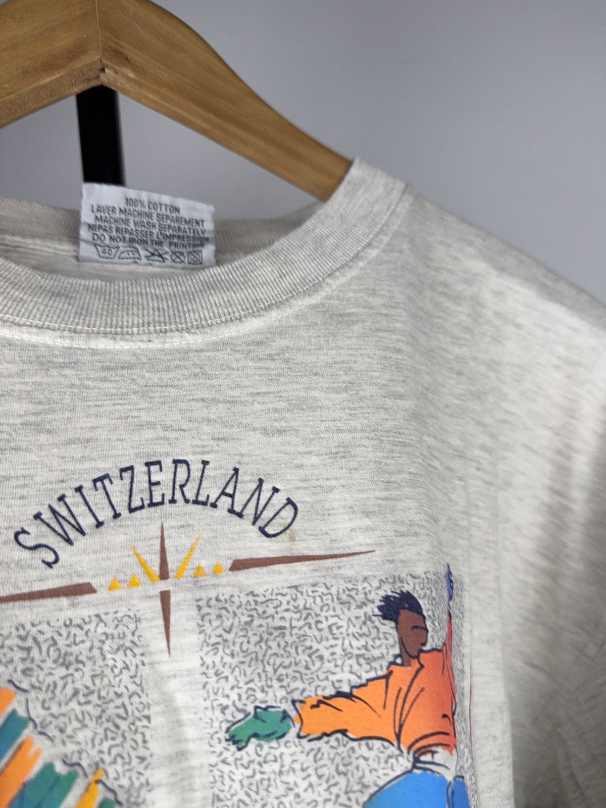 Vintage 90s Vntg Switzerland Kleine Scheidegg Jungfrau Graphic Tee Size US L / EU 52-54 / 3 - 12 Thumbnail