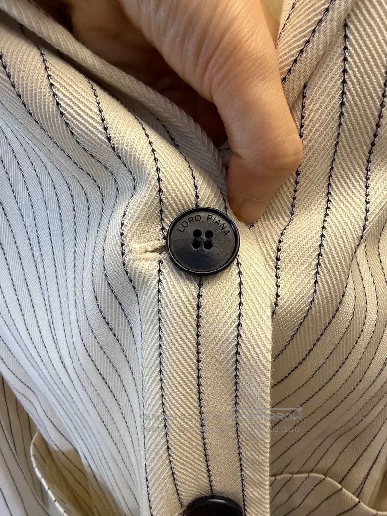 Loro Piana Loro Piana Striped Silk Cotton Jacket Size XS / US 0-2 / IT 36-38 - 3 Thumbnail