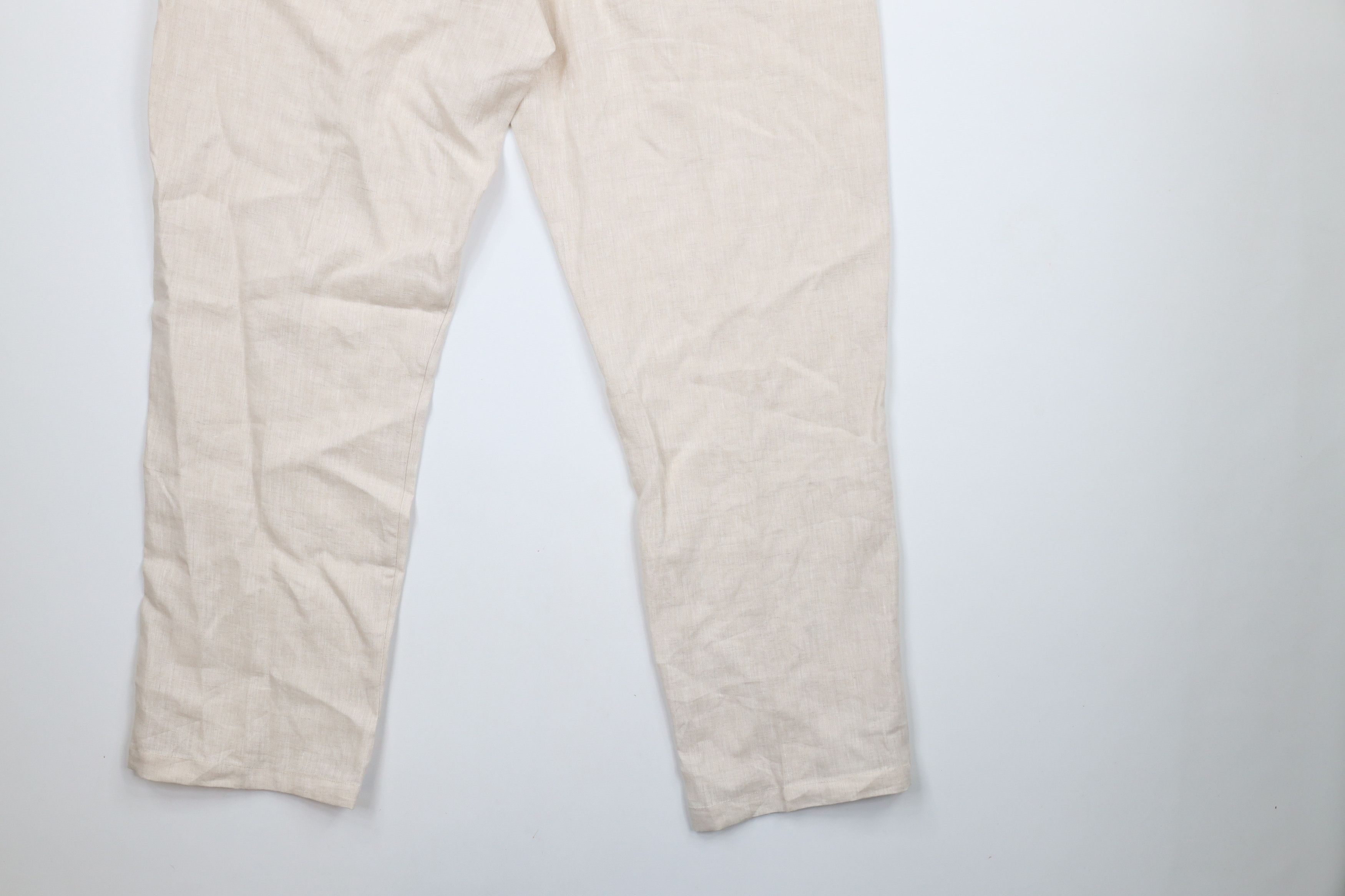 Vintage Vintage 90s Streetwear Linen Blend Harem Beach Pants Beige Size US 36 / EU 52 - 13 Thumbnail