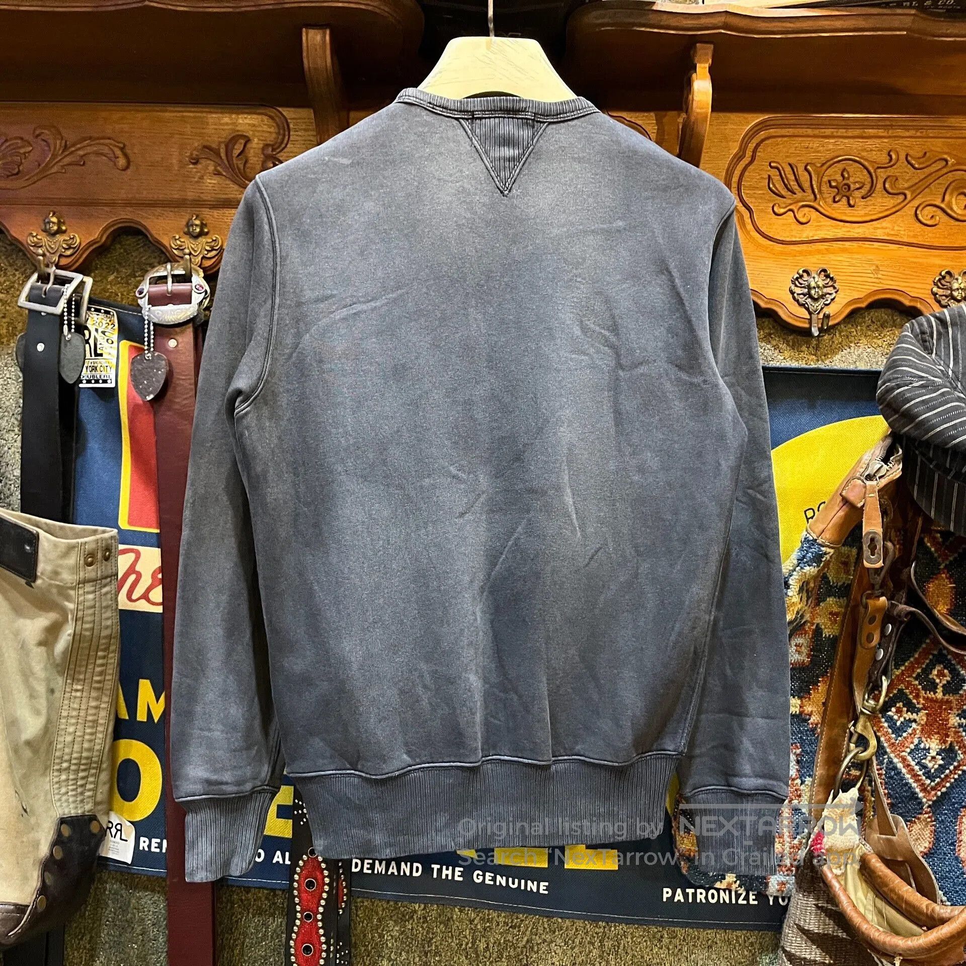 RRL Ralph Lauren gray sweatshirt with pocket by Ralph Lauren. Size US S / EU 44-46 / 1 - 2 Thumbnail