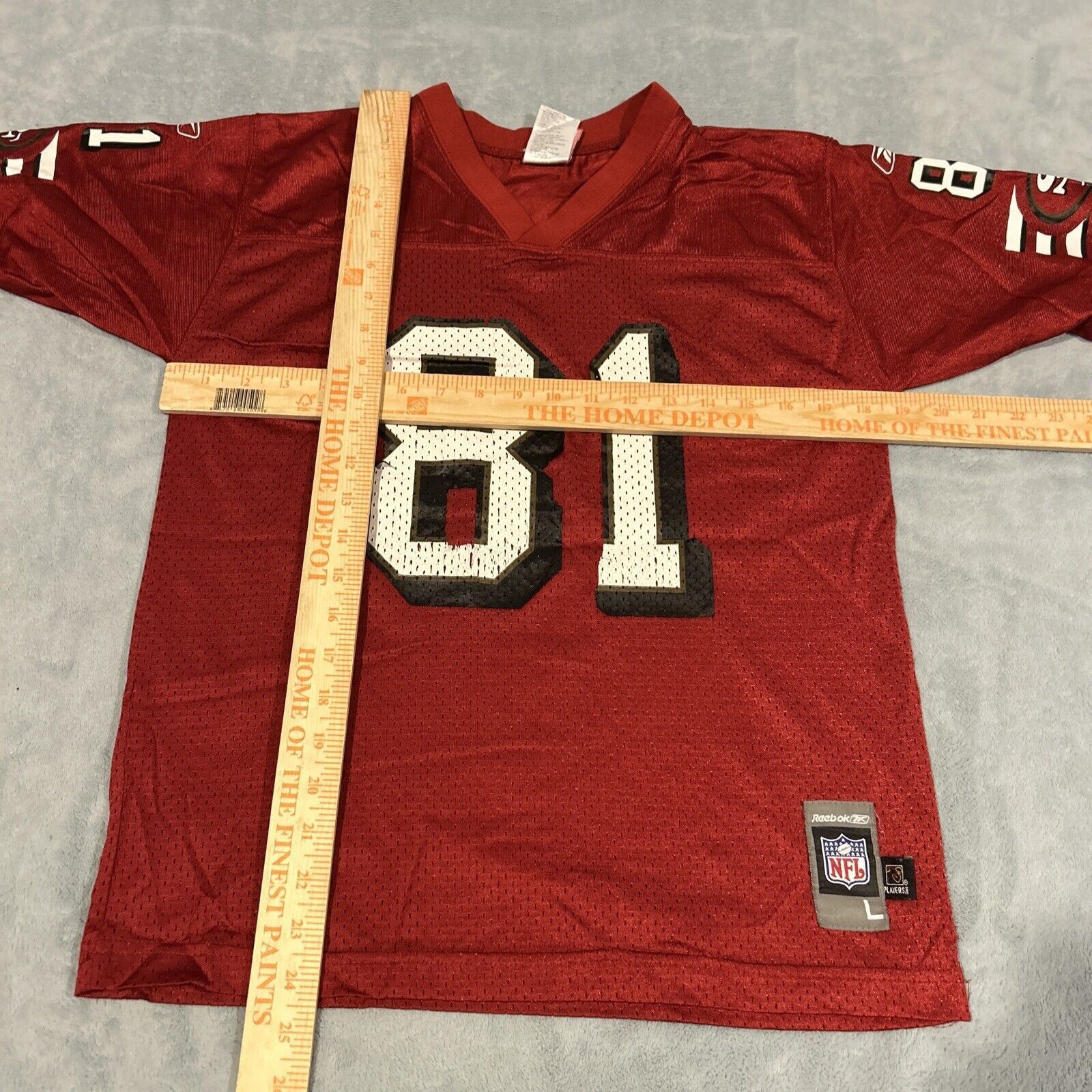Reebok NFL 49ers Jersey Woods 81 Mens Chest 18 Small Youth Large Size US L / EU 52-54 / 3 - 9 Thumbnail