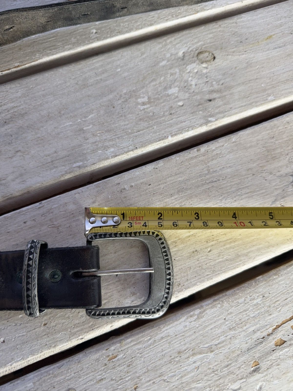 Japanese Brand Leather Belt Y2K Style❕Chrome Hearts Punk Metal Avant Garde Size ONE SIZE - 15 Thumbnail