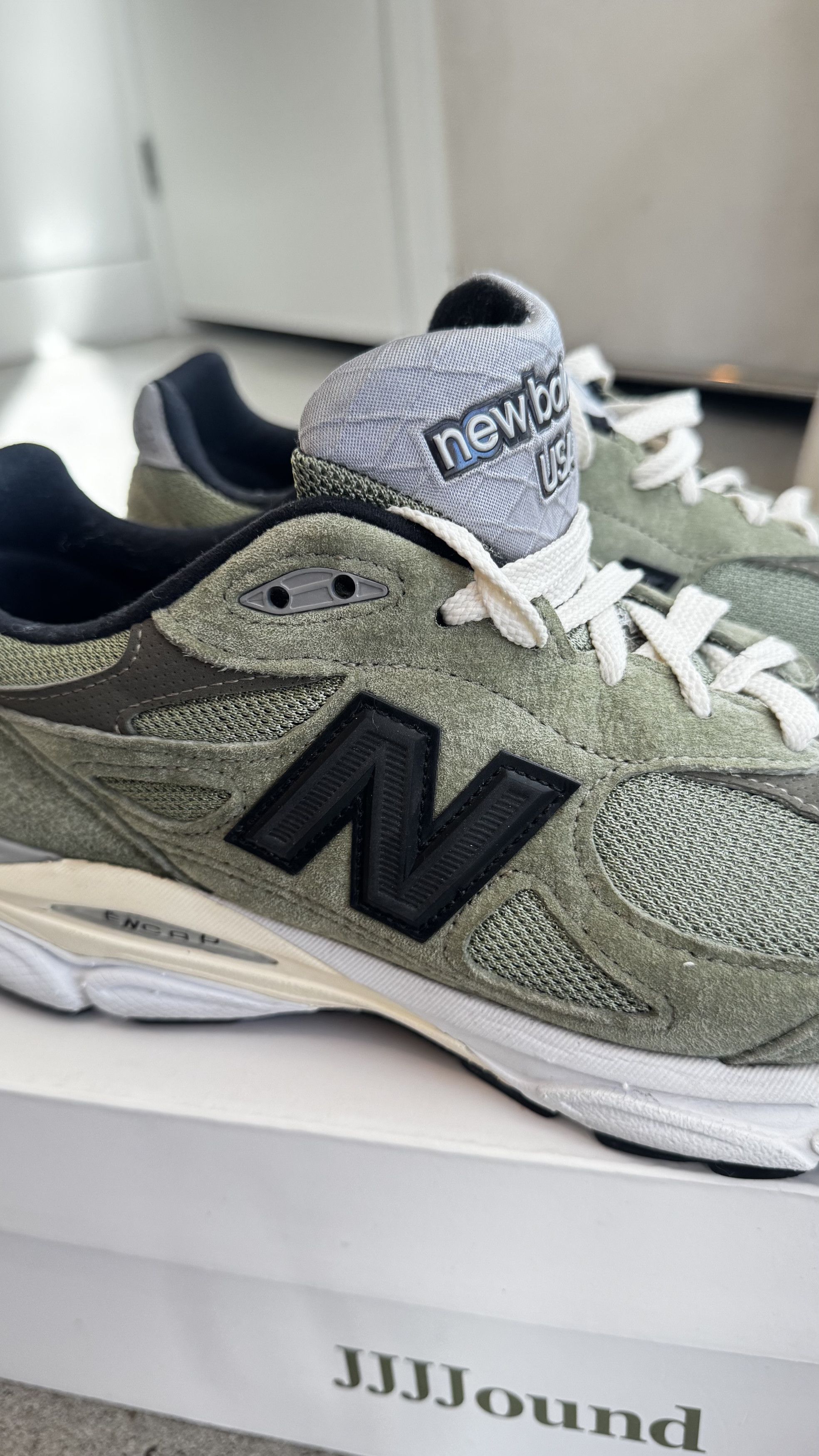 JJJJound × New Balance New Balance 990v3 JJJJound Olive Size 10.5 Made in USA Size US 10.5 / EU 43-44 - 3 Thumbnail