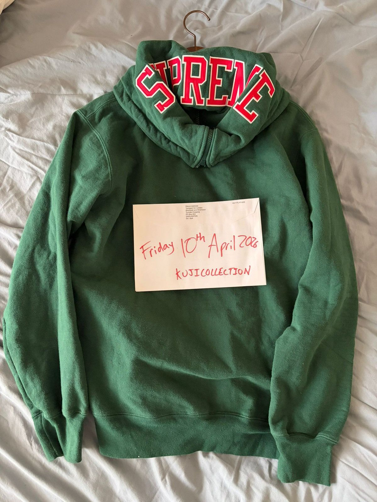 Supreme Supreme Arc Logo Zip Up Hoodie Dark Green Box Logo Size US L / EU 52-54 / 3 - 4 Thumbnail