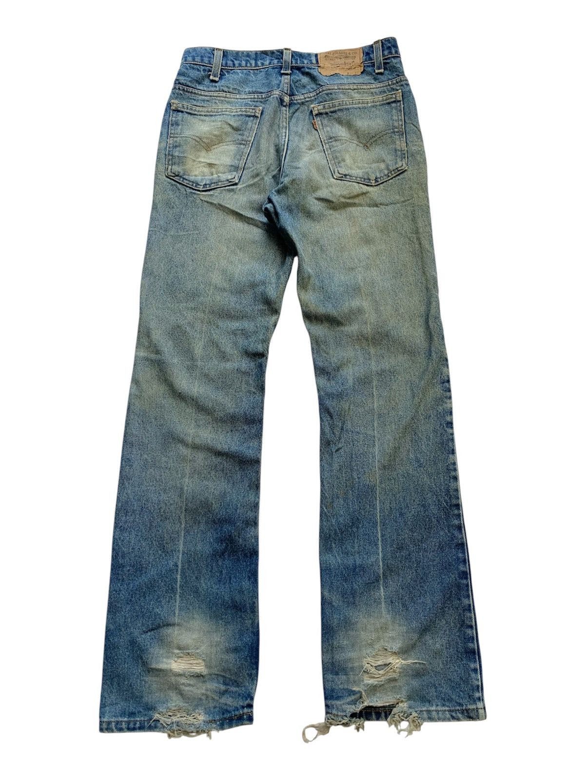 Levi's Vintage Clothing 80s levis 517 distressed blue jeans dirtyfade usa orange tab Size US 31 - 13 Thumbnail