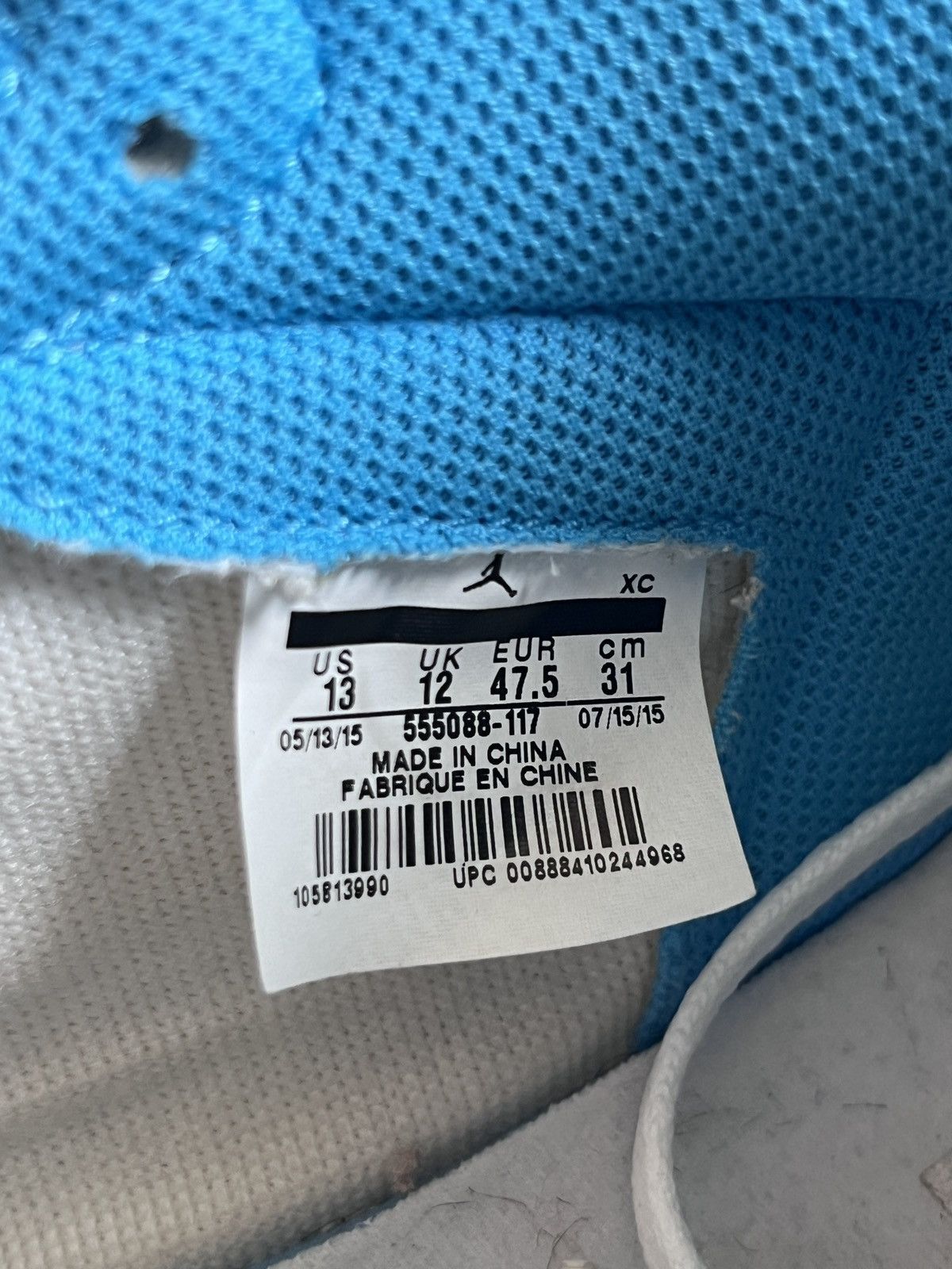 Jordan Brand × Nike Air Jordan 1 UNC Size US 13 / EU 46 - 8 Thumbnail