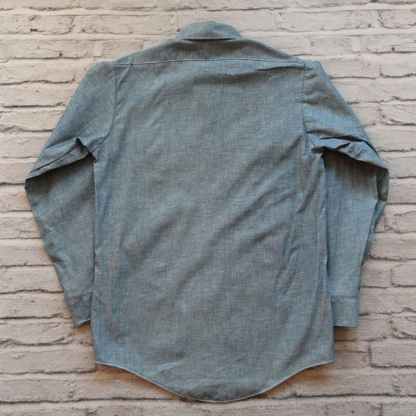 Dickies VINTAGE Dickies Chambray Work Shirt Mens 60s Size 15 Blue Button-Up Size US M / EU 48-50 / 2 - 5 Thumbnail