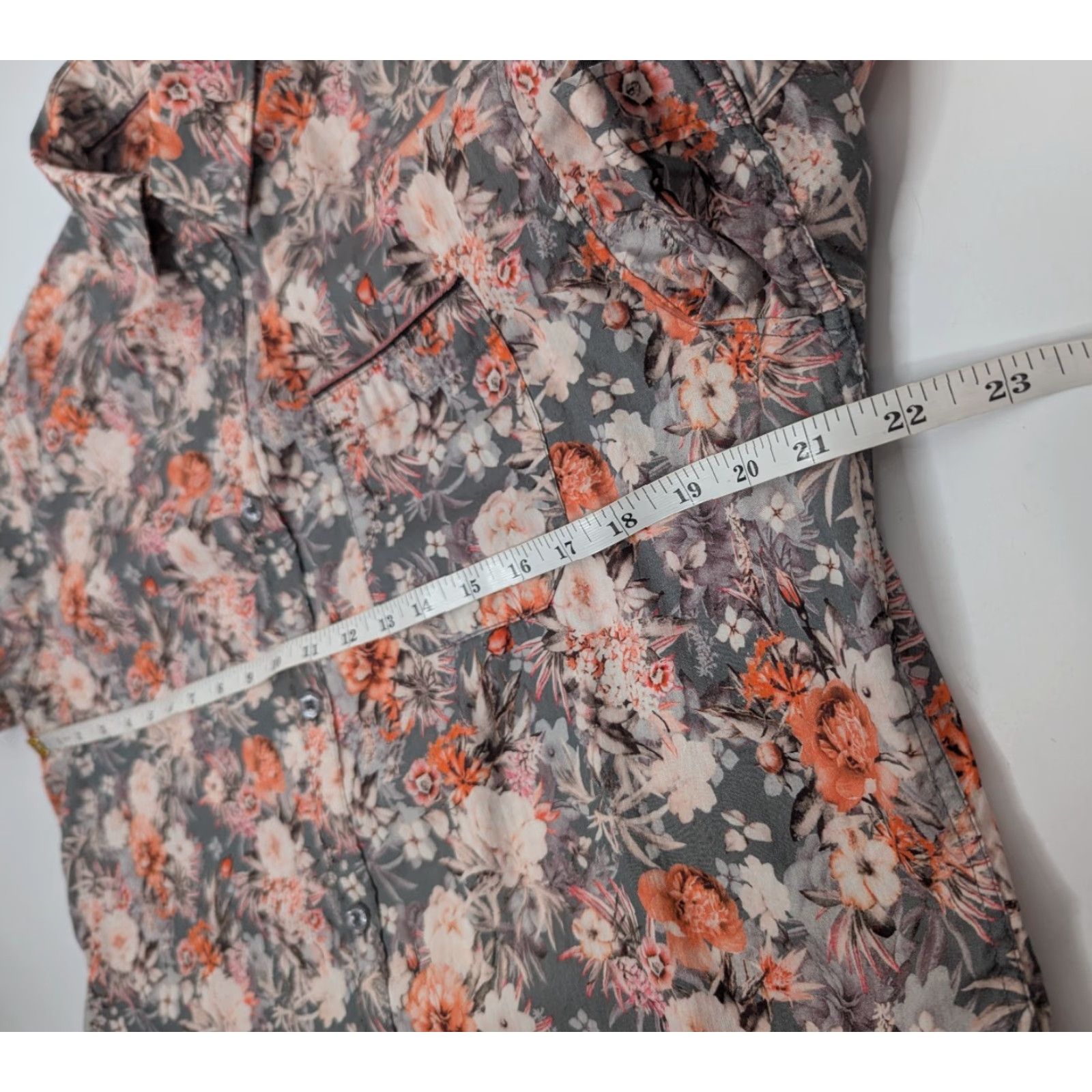 Vintage 7 Diamonds Shirt Floral Skyloft Button-Up Short Sleeve Men M Pink orange Regular Size US M / EU 48-50 / 2 - 5 Thumbnail