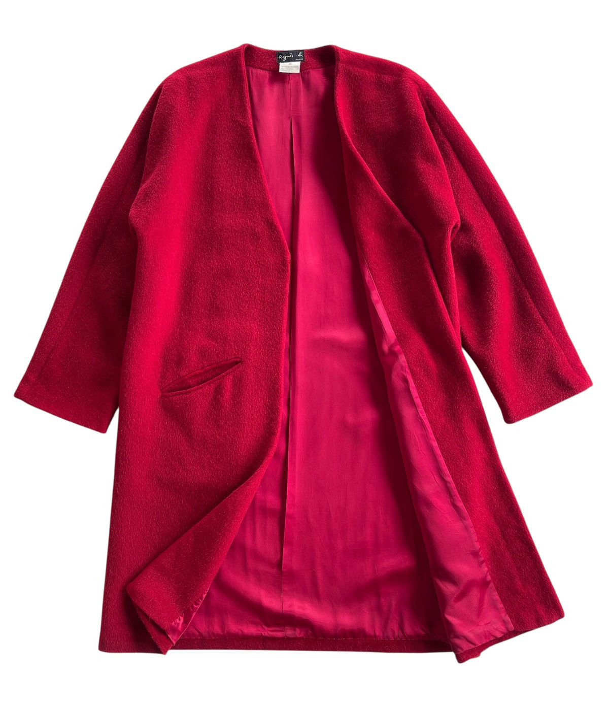 agnes b. Agnes B. Mohair Button Less Open Trench Coat Size L / US 10 / IT 46 - 2 Thumbnail