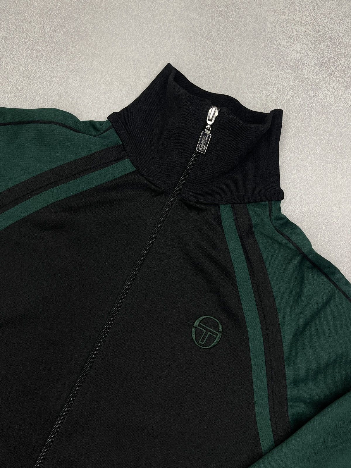 Sergio Tacchini Vintage Sergio Tacchini Track Jacket Black/Green Italy Size US L / EU 52-54 / 3 - 5 Thumbnail