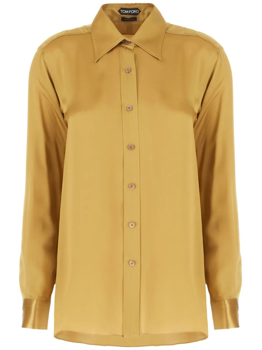 Tom Ford o1y0226 Silk Shirt in Mustard Size M / US 6-8 / IT 42-44 - 1 Thumbnail