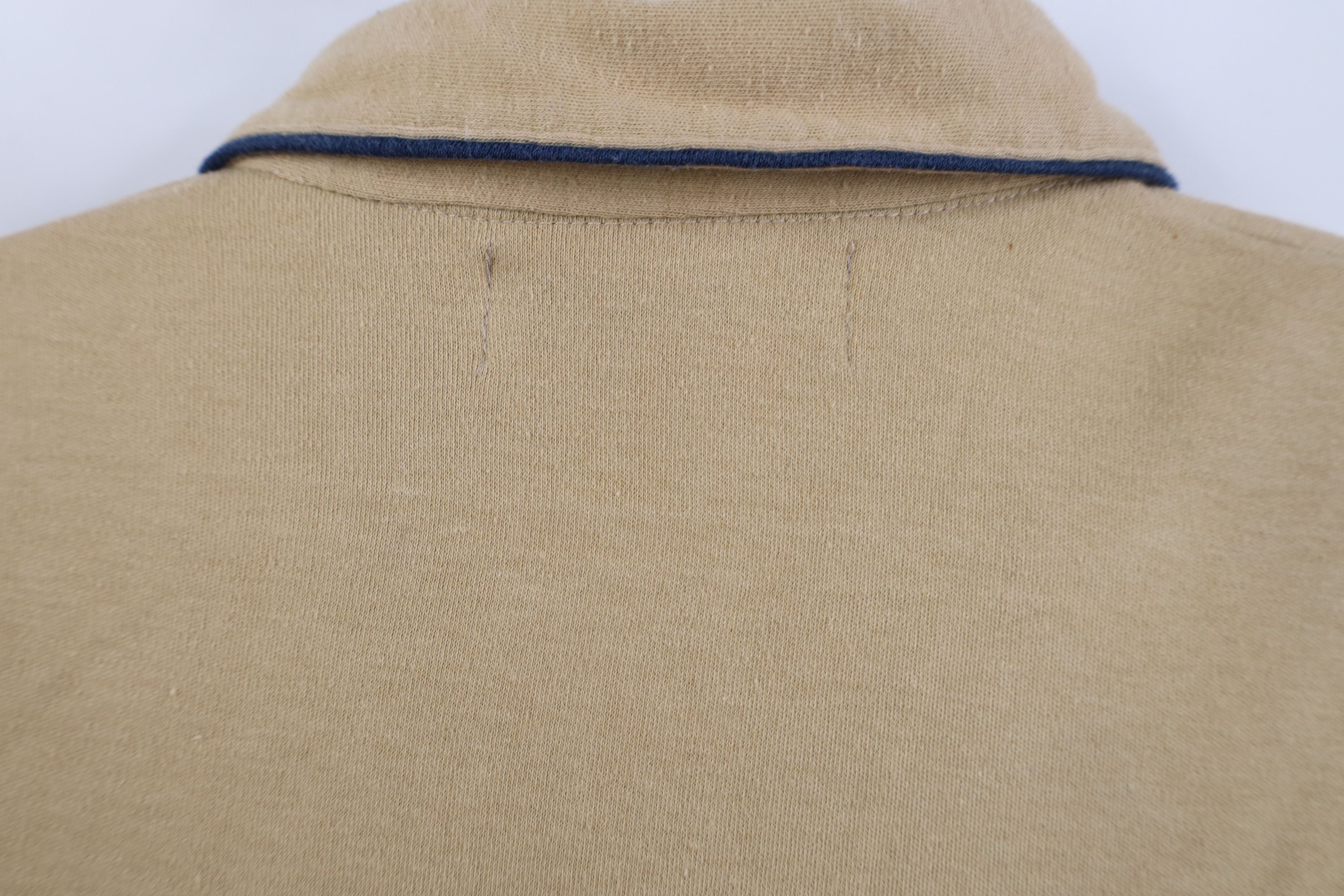 Vintage Vintage 70s Streetwear Knit Collared Polo Shirt Beige Size L / US 10 / IT 46 - 10 Thumbnail