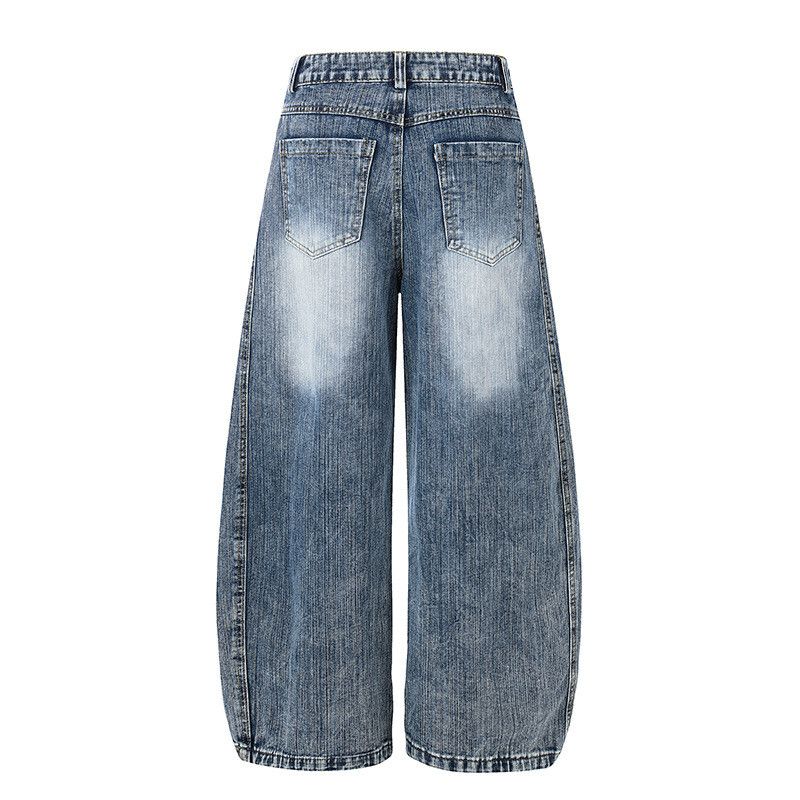 Vintage Men's Vintage Washed & Distressed Paneled Curved-Leg Jeans Size US 32 / EU 48 - 2 Thumbnail