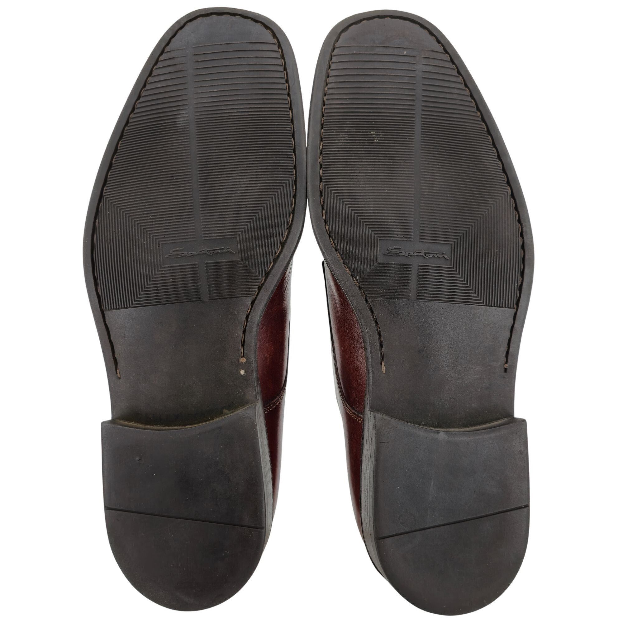 Santoni Santoni Italy Brown Leather Dress Shoes Men 9 Classic Derby Size US 9 / EU 42 - 3 Thumbnail