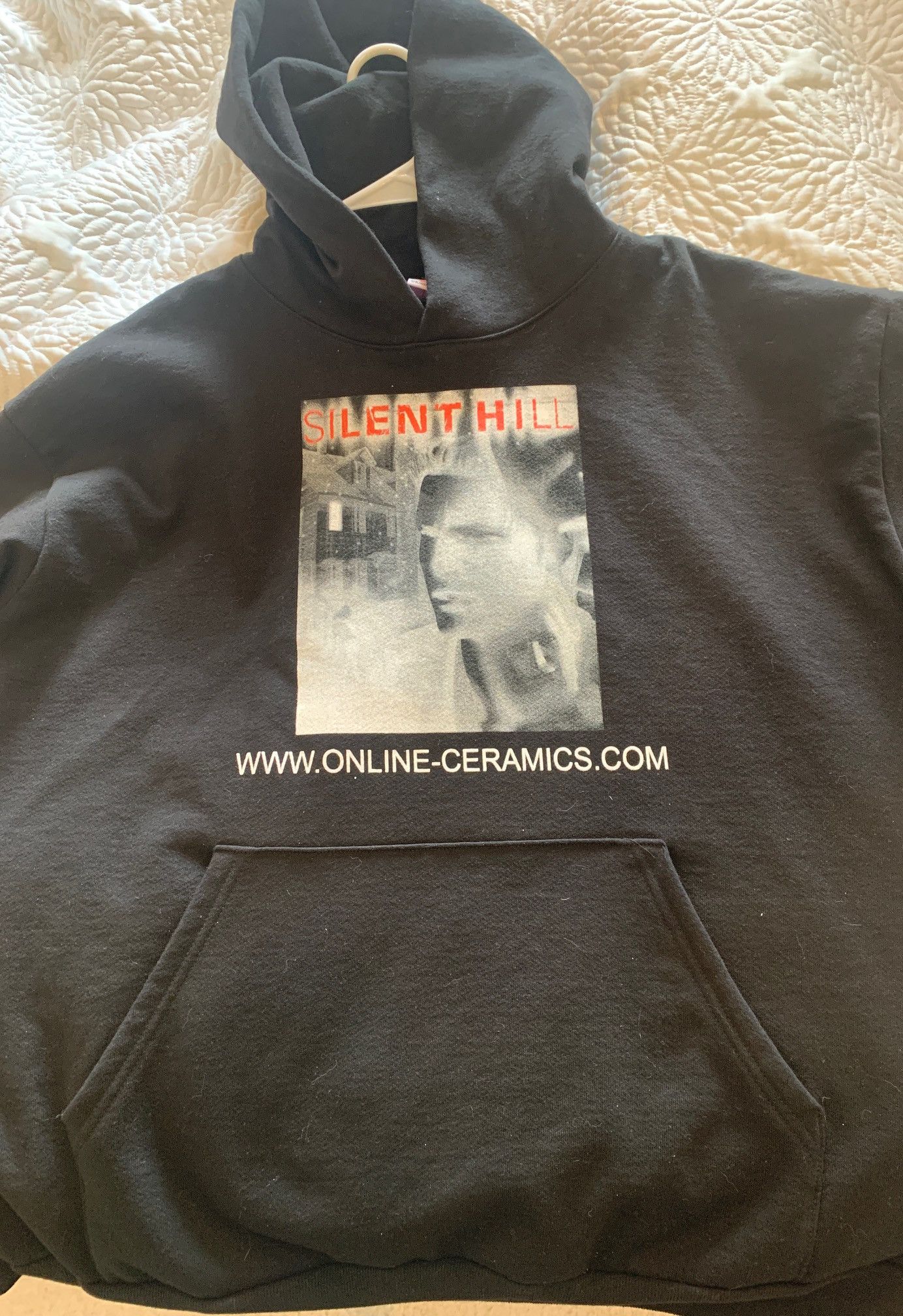 image of Online Ceramics Welcome To Silent Hill Hoodie in Black, Men's (Size 2XL)