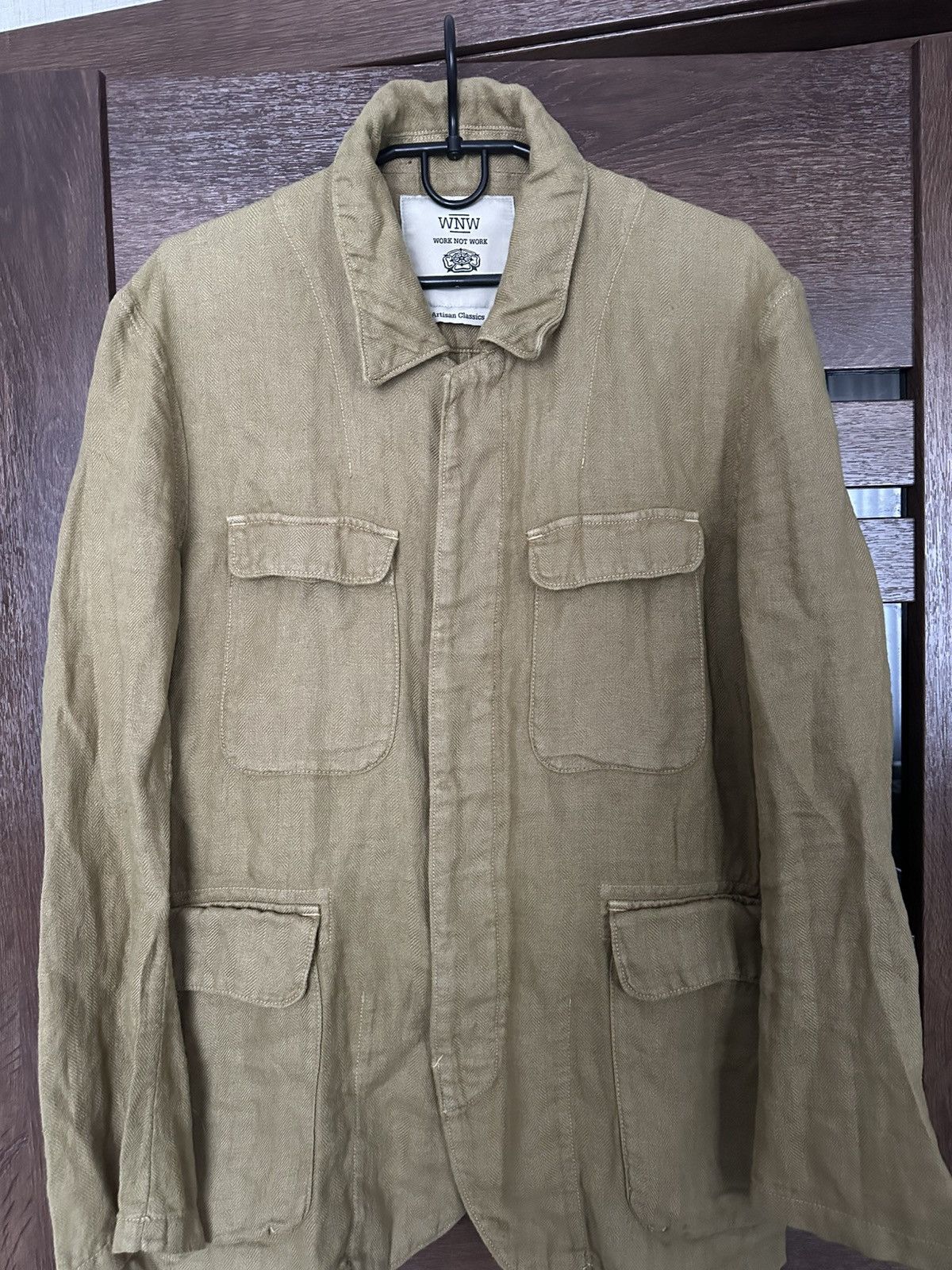 Japanese Brand Work Not Work Artisan Classics Japan Linen Jacket Size US L / EU 52-54 / 3 - 5 Thumbnail