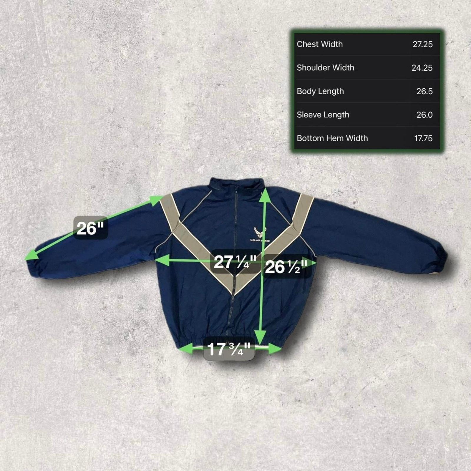 Other U.S. Air Force (Vintage) Navy Full-Zip Windbreaker Jacket Size US L / EU 52-54 / 3 - 5 Thumbnail