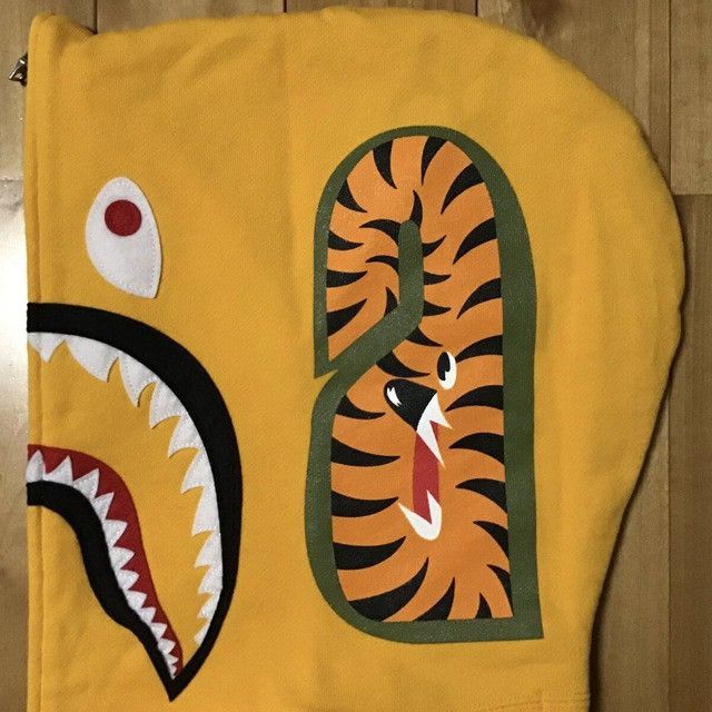 Bape BAPE camo Shark full zip hoodie orange a bathing ape Size US M / EU 48-50 / 2 - 5 Thumbnail